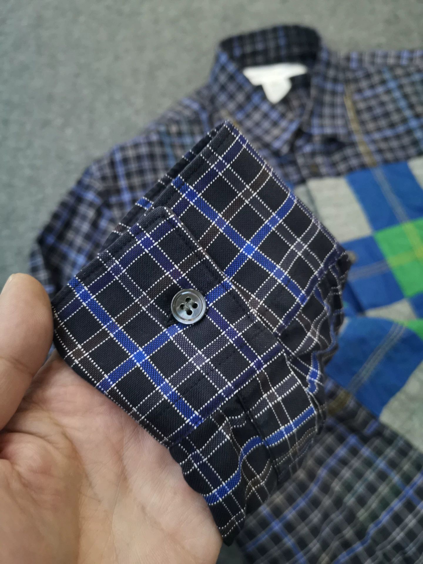 Comme des Garcons Comme Des Garcons Woolen patchwork plaid shirt -DMC Size US S / EU 44-46 / 1 - 3 Thumbnail