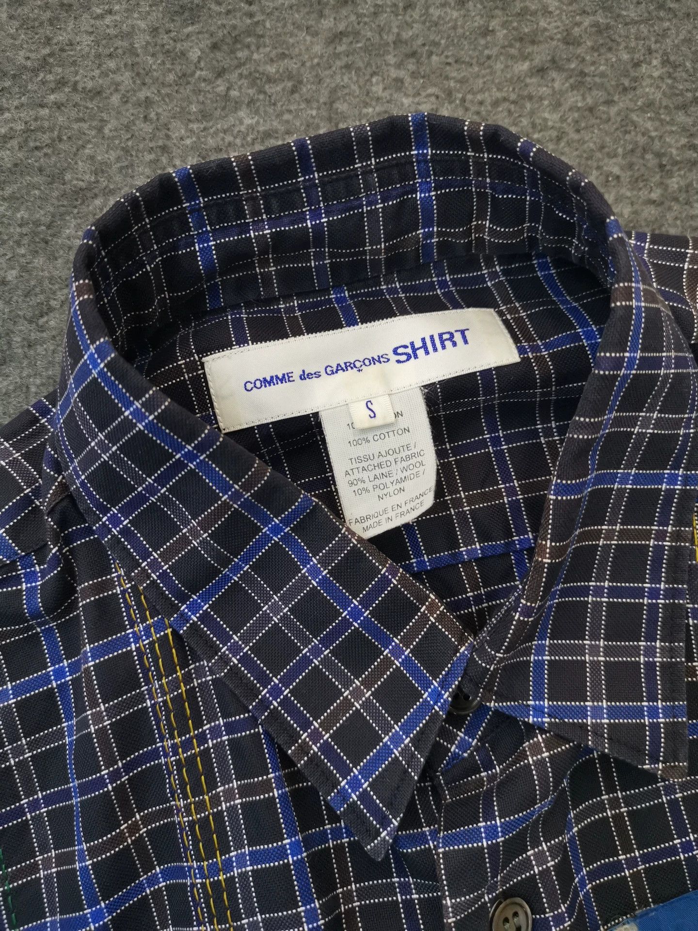 Comme des Garcons Comme Des Garcons Woolen patchwork plaid shirt -DMC Size US S / EU 44-46 / 1 - 4 Thumbnail