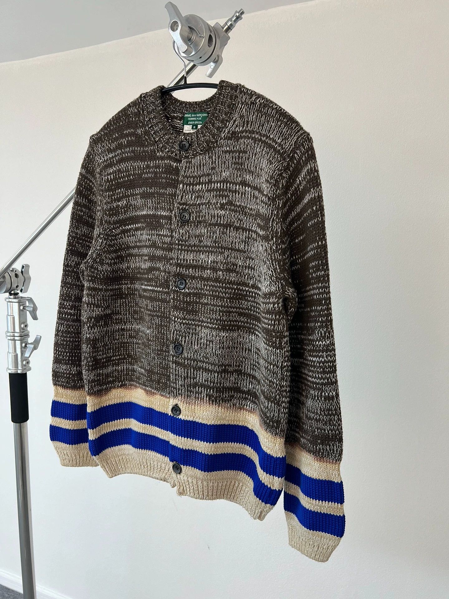 Comme des Garcons Comme Des Garcons Color blocked coarse knitted cardigan -DMC Size US S / EU 44-46 / 1 - 2 Thumbnail