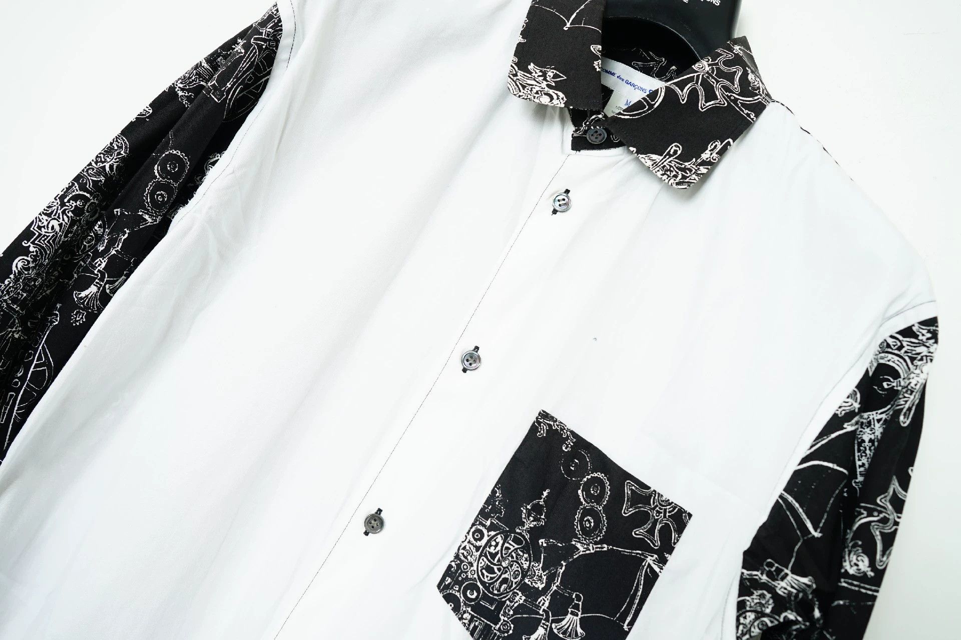 Comme des Garcons Comme Des Garcons Black and white patchwork shirt -DMC Size US M / EU 48-50 / 2 - 3 Thumbnail