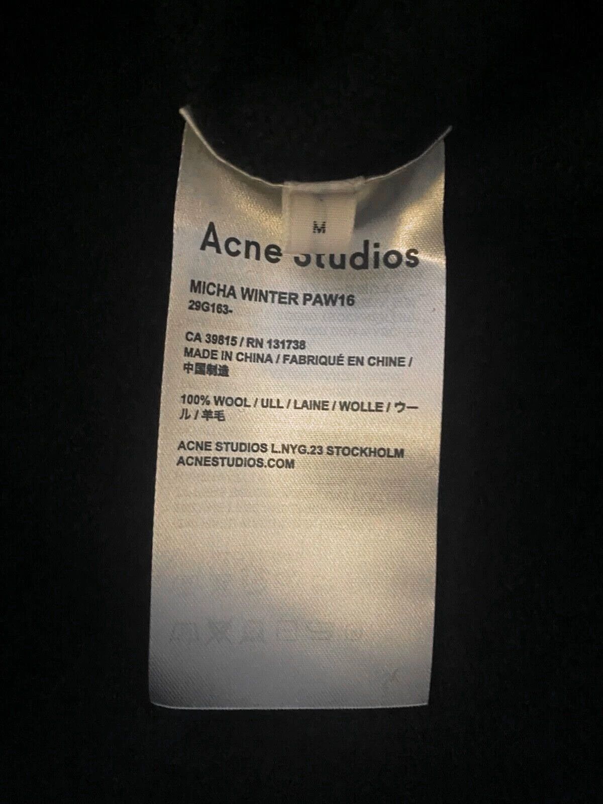 Acne Studios Acne Studios black wool long-sleeved knitwear -DMC Size US M / EU 48-50 / 2 - 8 Thumbnail