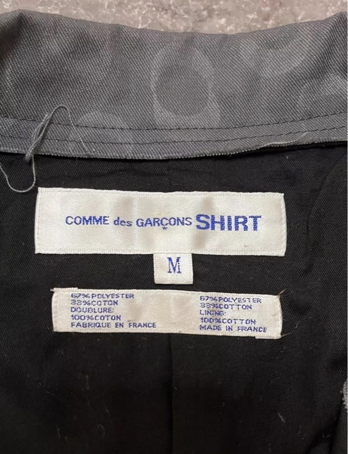 Comme des Garcons Comme Des Garcons Grey fringed printed jacket -DMC Size US M / EU 48-50 / 2 - 4 Thumbnail