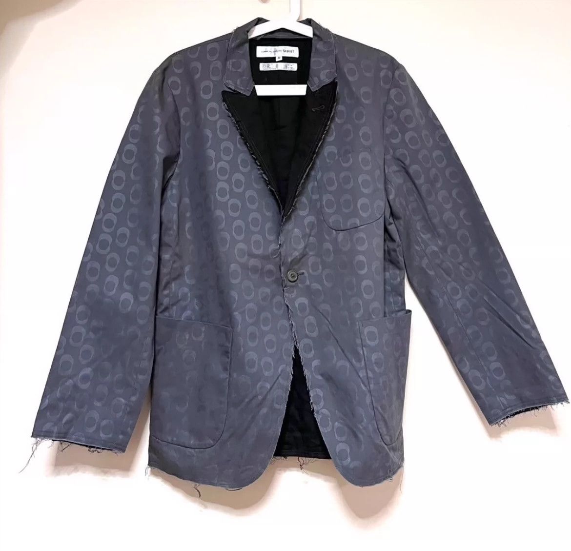 Comme des Garcons Comme Des Garcons Grey fringed printed jacket -DMC Size US M / EU 48-50 / 2 - 5 Thumbnail