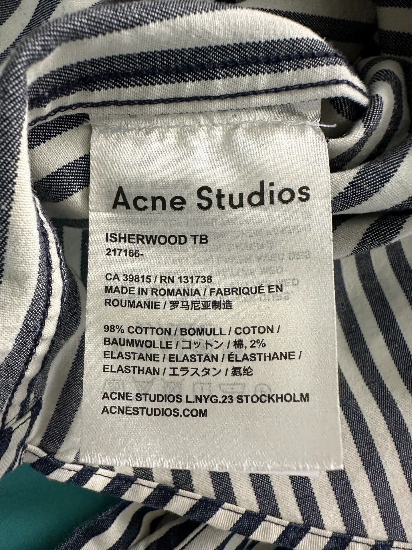 Acne Studios Acne Studio stripe shirt- -DMC Size US M / EU 48-50 / 2 - 4 Thumbnail