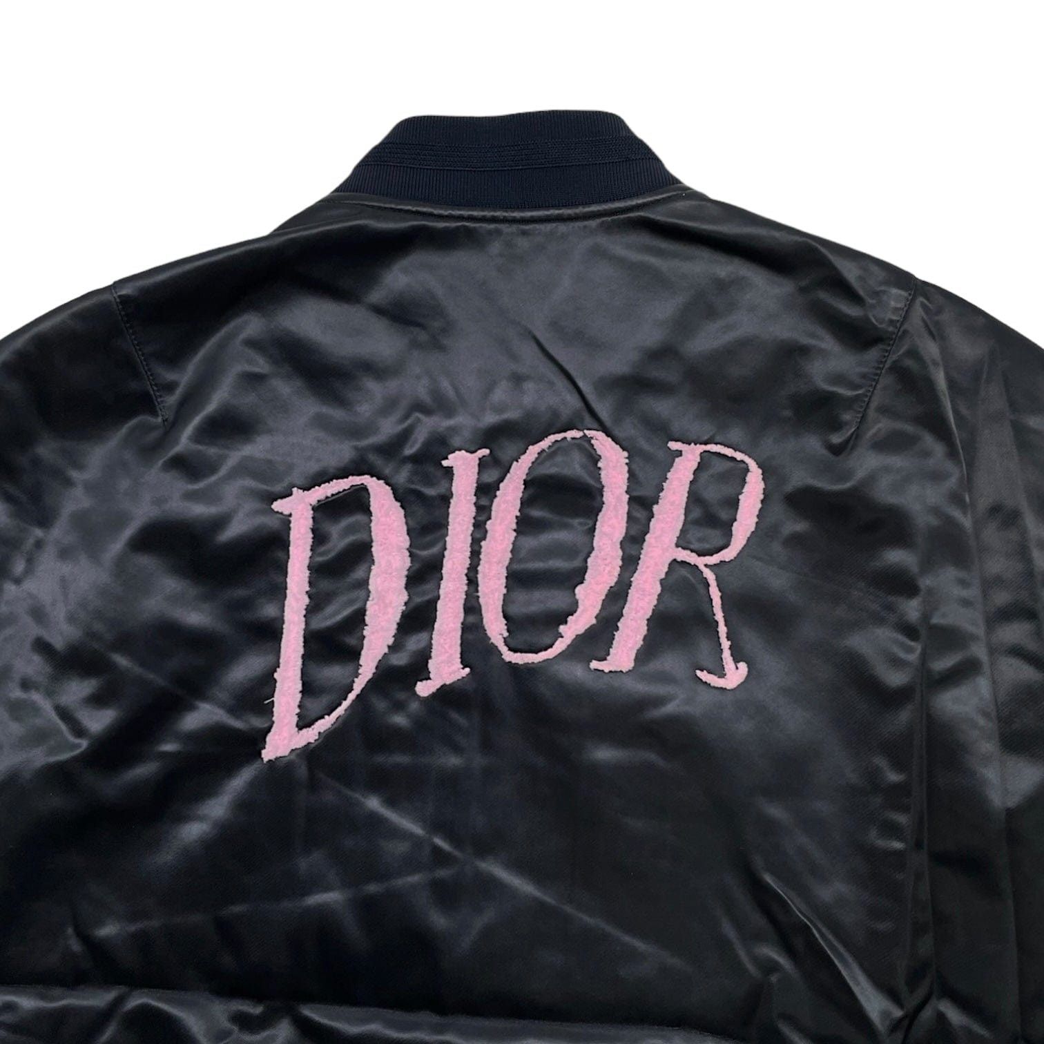 Dior x Alex Foxton Satin Bomber Jacket Dark Navy