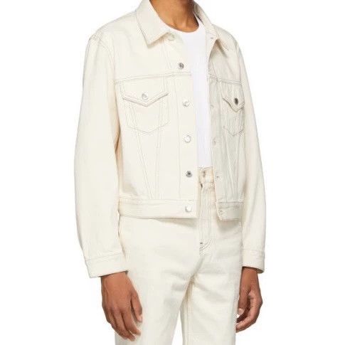 Helmut Lang Helmut Lang Beige Denim Masc Trucker Jacket - -DMC Size US M / EU 48-50 / 2 - 5 Thumbnail