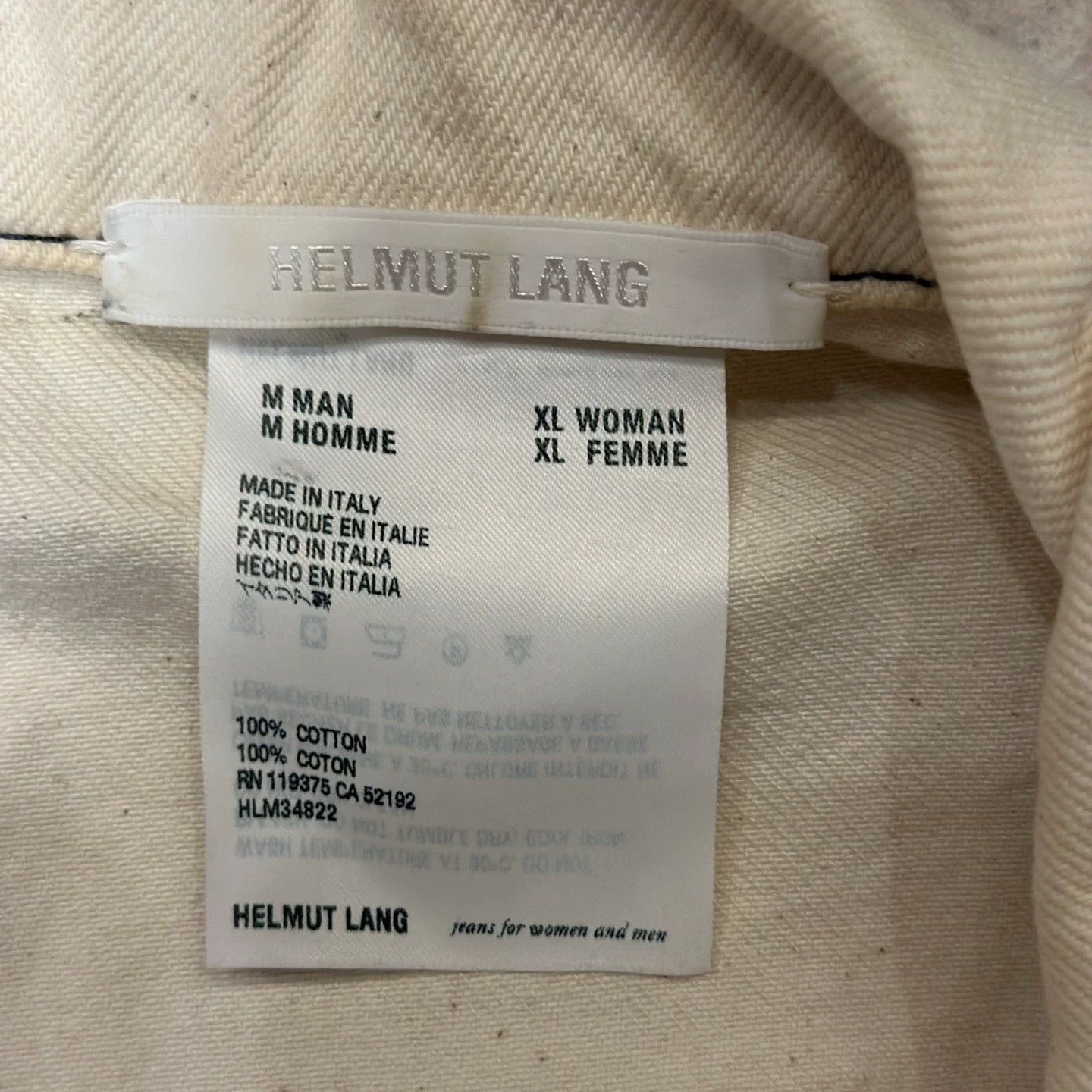 Helmut Lang Helmut Lang Beige Denim Masc Trucker Jacket - -DMC Size US M / EU 48-50 / 2 - 4 Thumbnail