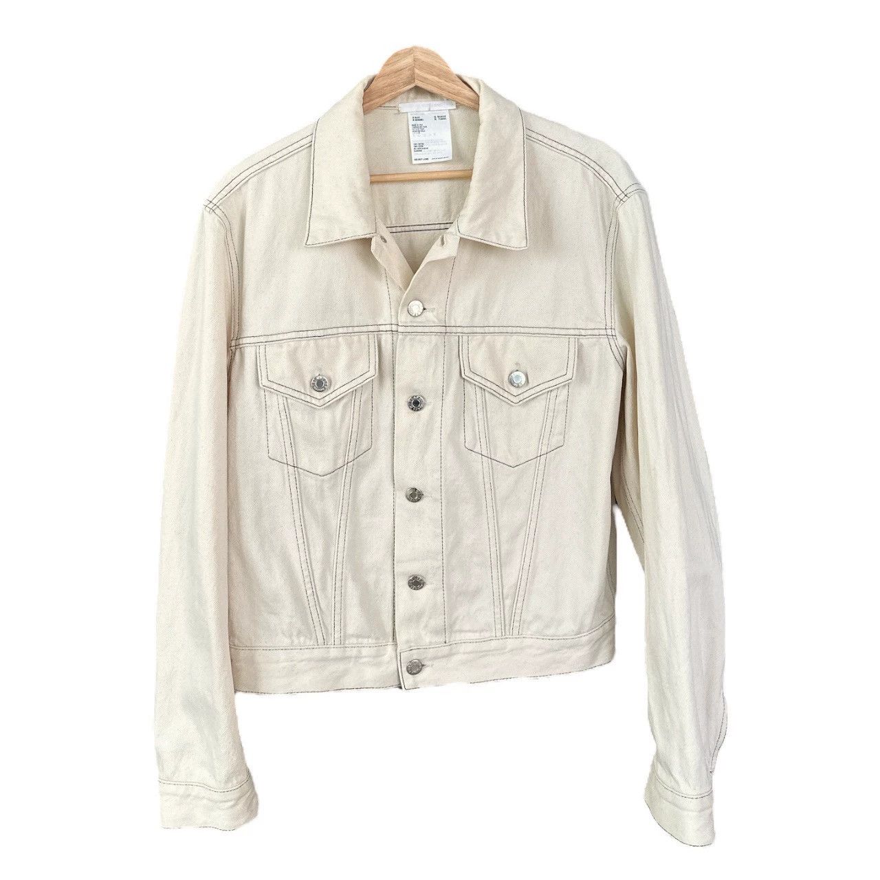 Helmut Lang Helmut Lang Beige Denim Masc Trucker Jacket - -DMC Size US M / EU 48-50 / 2 - 2 Thumbnail