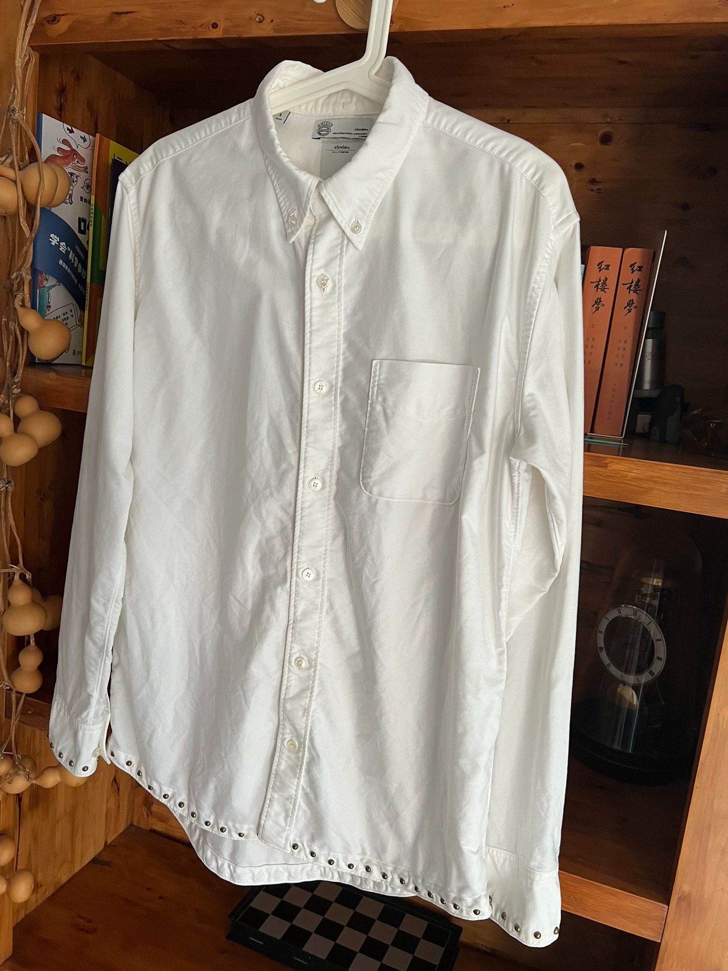 Visvim Visvim 2012 Genuine Giza Cotton Willow Nail White Shirt -DMC Size US M / EU 48-50 / 2 - 3 Thumbnail