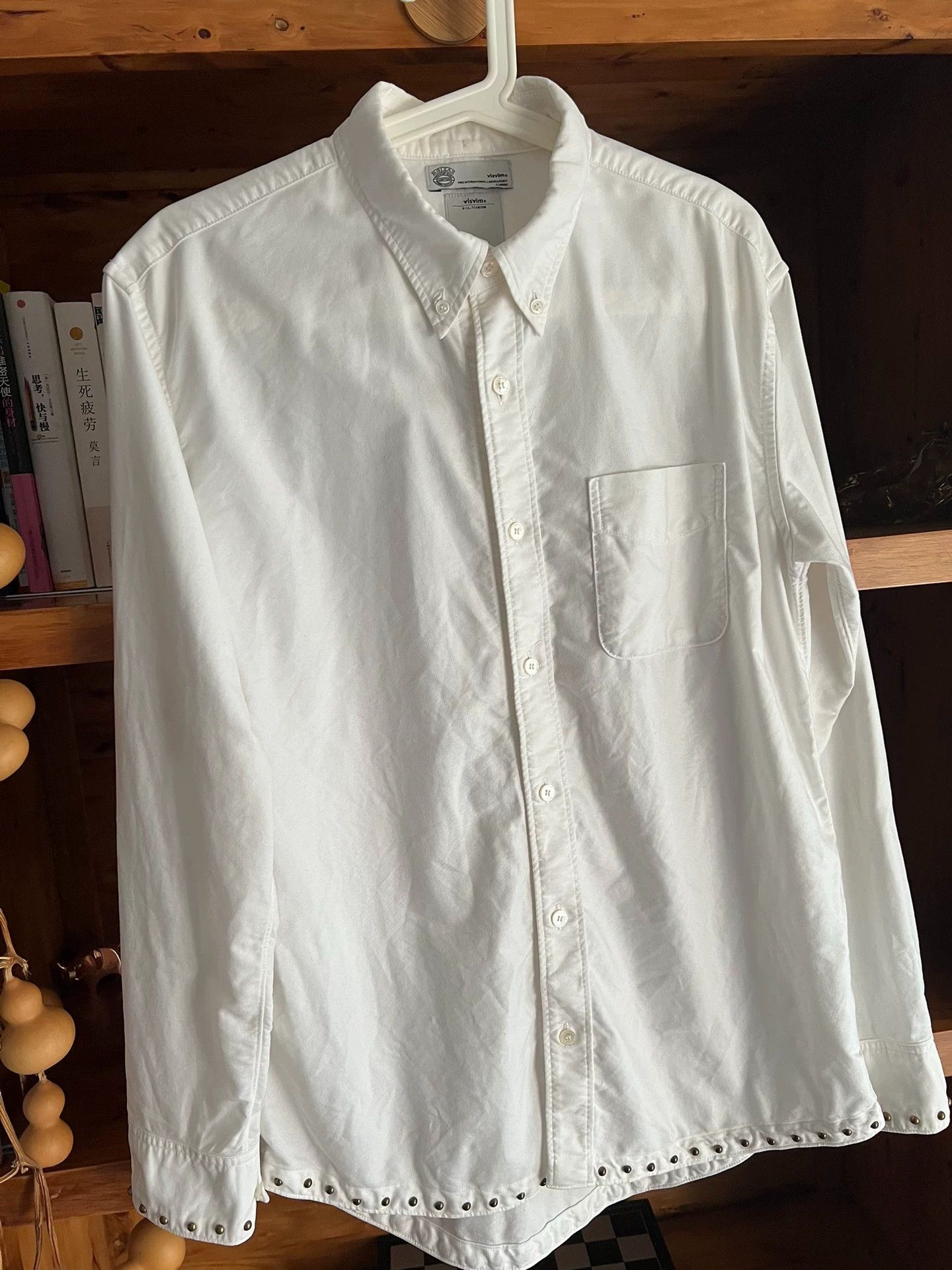 Visvim Visvim 2012 Genuine Giza Cotton Willow Nail White Shirt -DMC Size US M / EU 48-50 / 2 - 2 Thumbnail