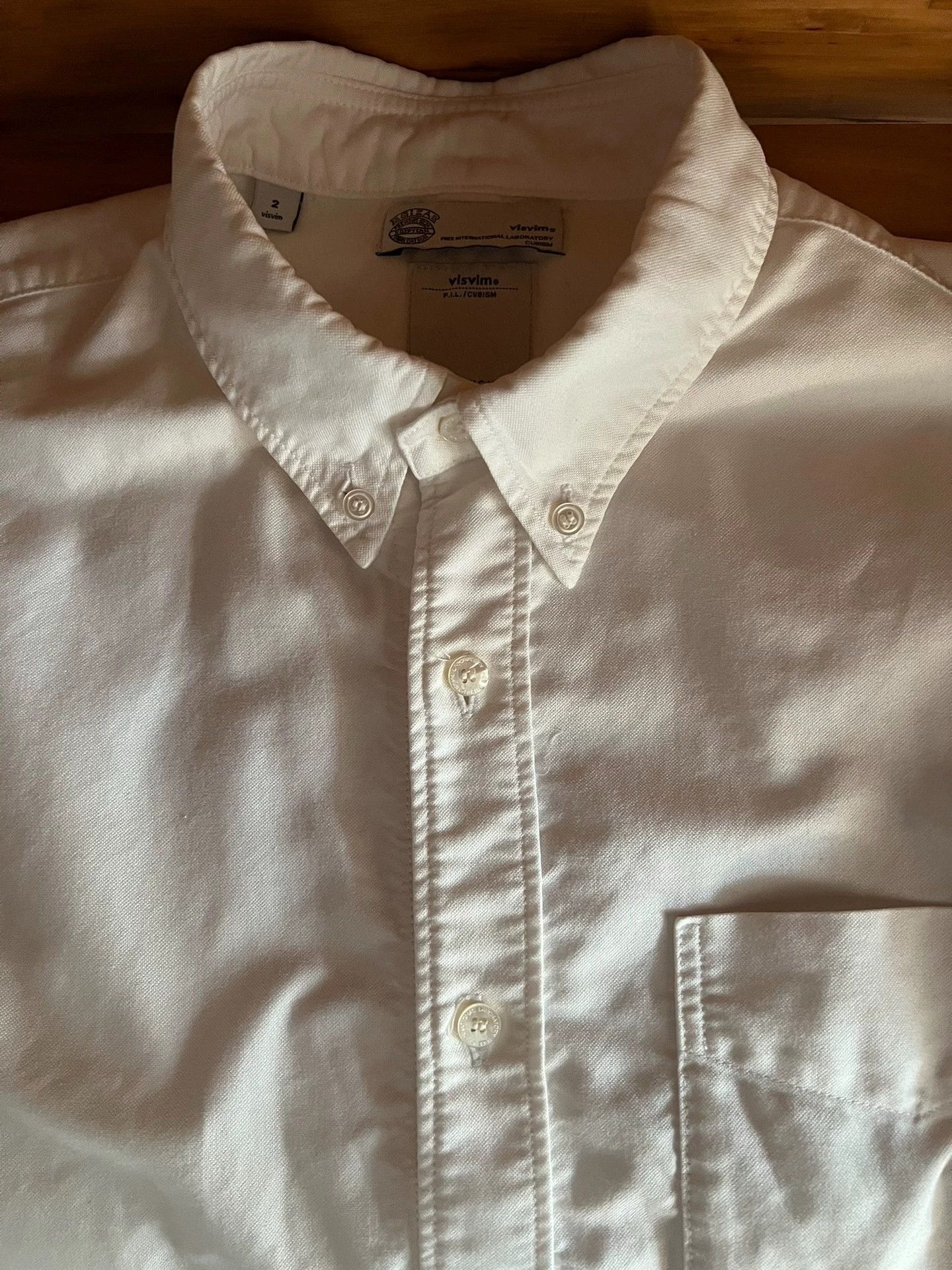 Visvim Visvim 2012 Genuine Giza Cotton Willow Nail White Shirt -DMC Size US M / EU 48-50 / 2 - 9 Thumbnail