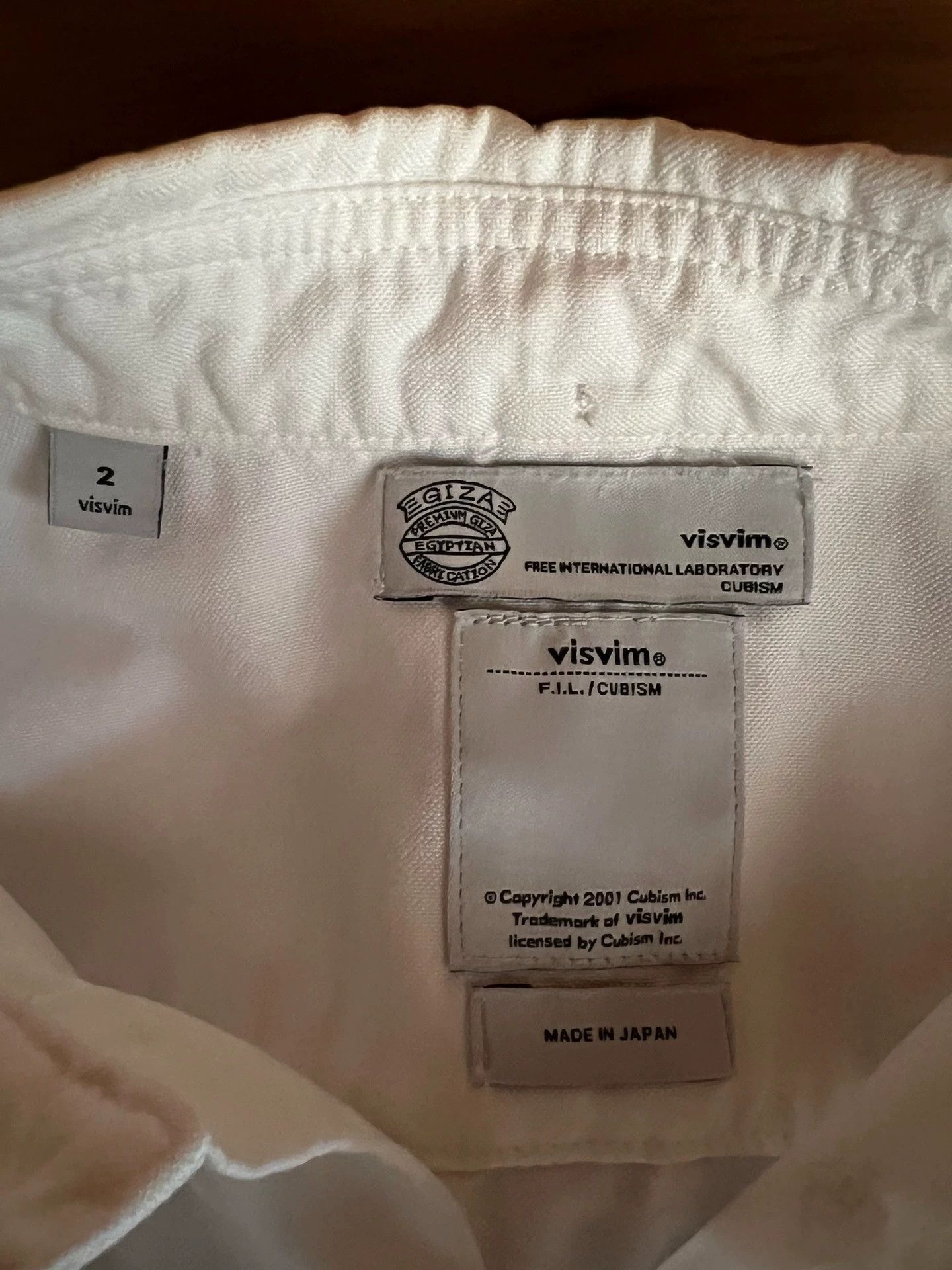 Visvim Visvim 2012 Genuine Giza Cotton Willow Nail White Shirt -DMC Size US M / EU 48-50 / 2 - 8 Thumbnail