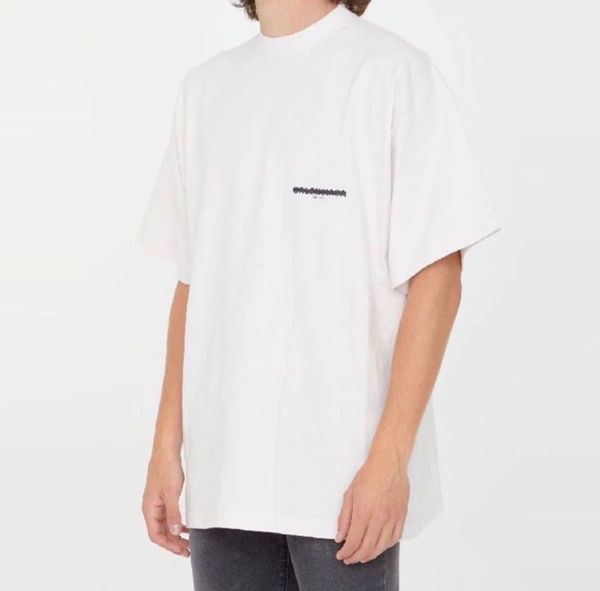 Balenciaga Balenciaga 22fw occlusion line logo short sleeved T-shirt -DMC Size US L / EU 52-54 / 3 - 8 Thumbnail