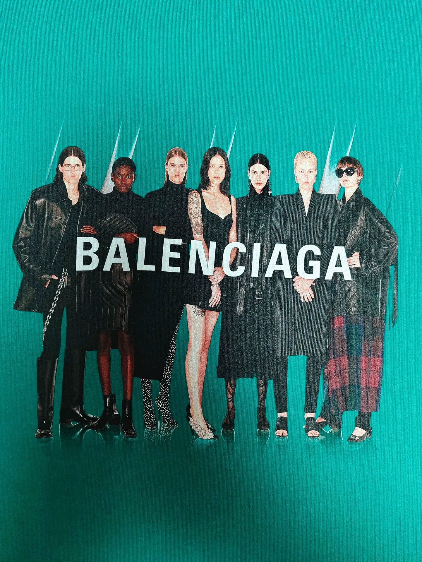 Balenciaga Balenciaga Portrait Band Wash Short green Sleeve -DMC Size US XS / EU 42 / 0 - 4 Thumbnail