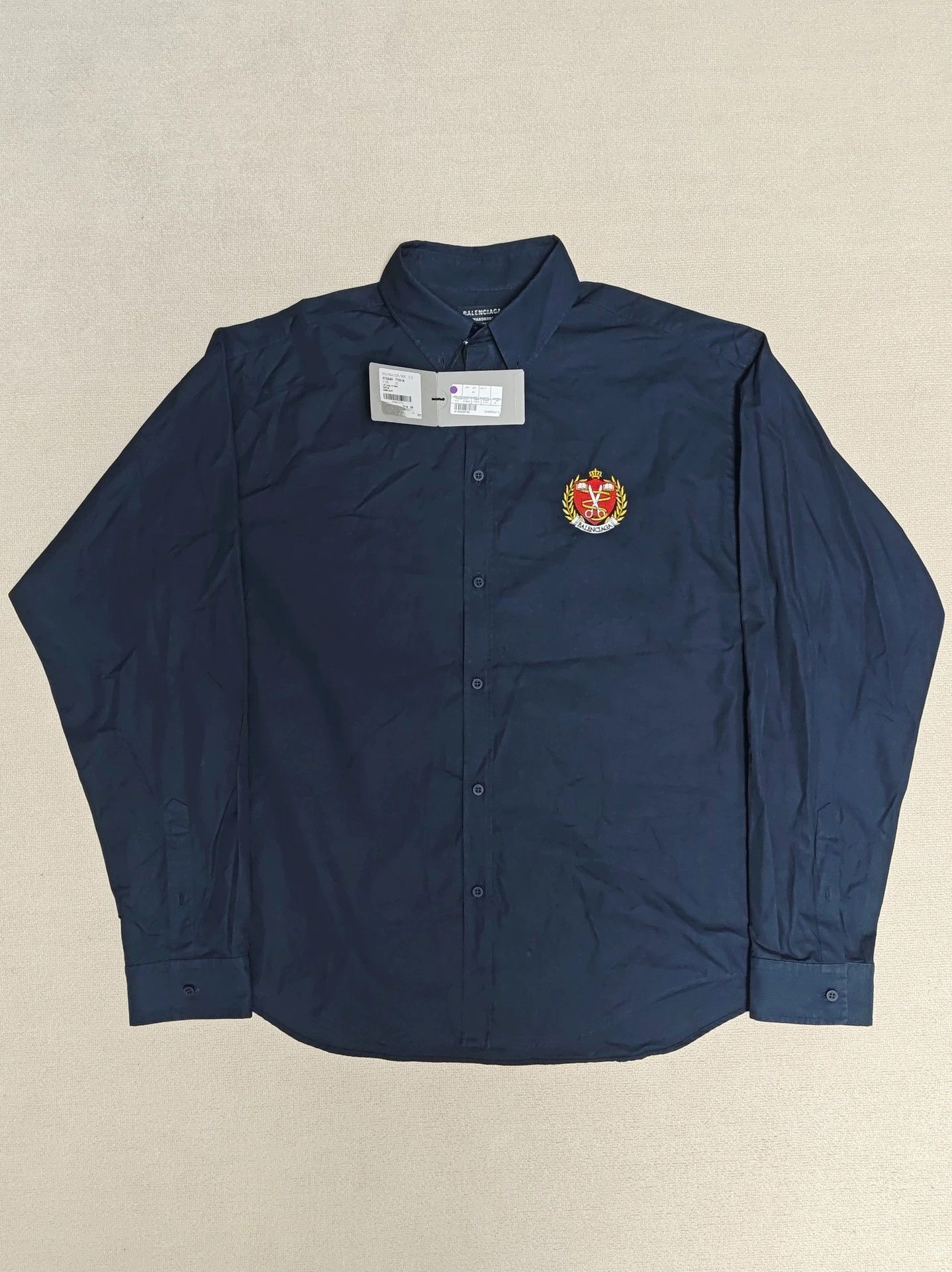 Balenciaga Balenciaga Est1917 Wheat Crown Scissors Long Sleeve Shirt -DMC Size US M / EU 48-50 / 2 - 2 Thumbnail