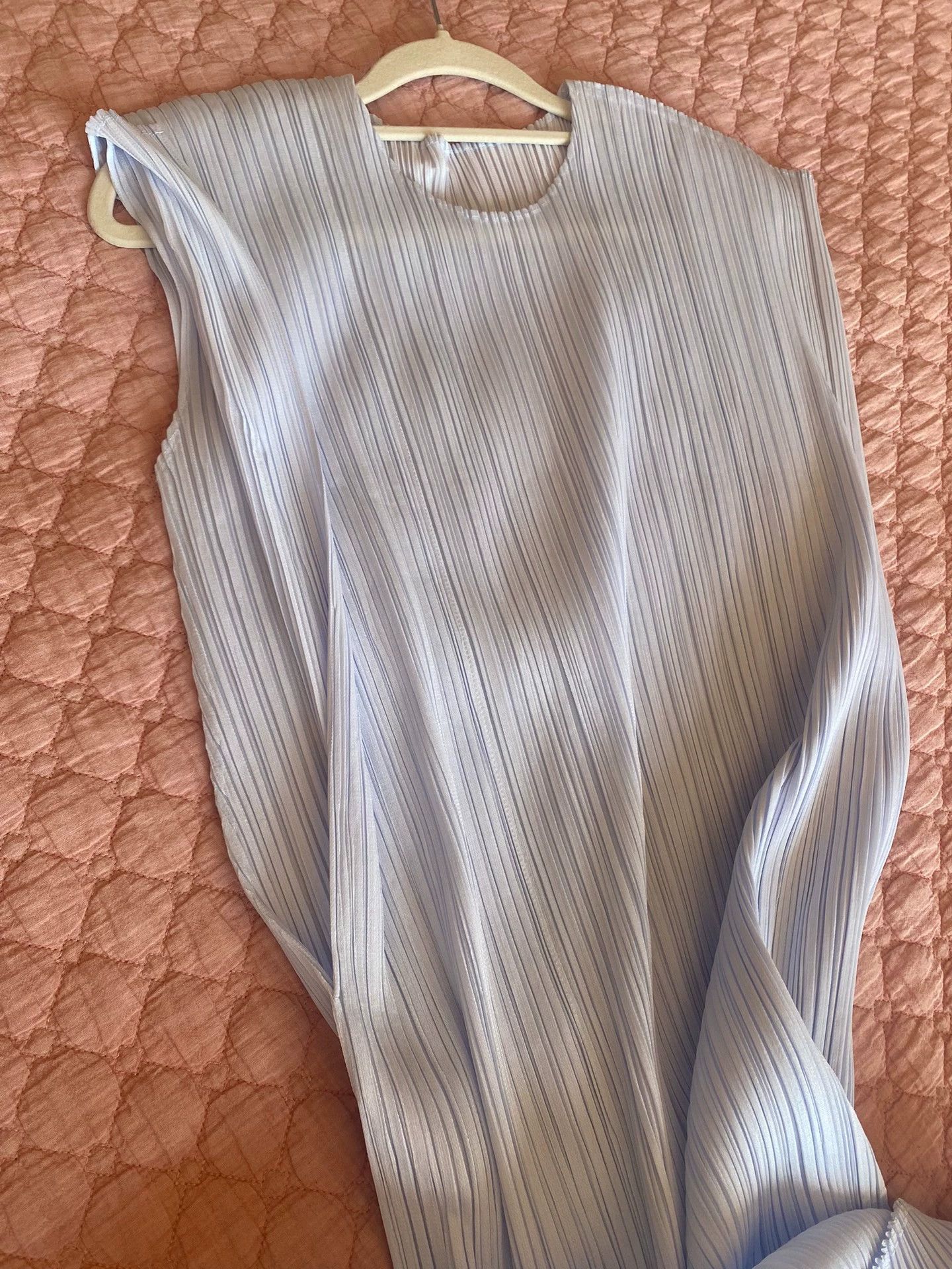 Issey Miyake issey miyake Light blue pleated dress Size US 28 / EU 44 - 4 Thumbnail