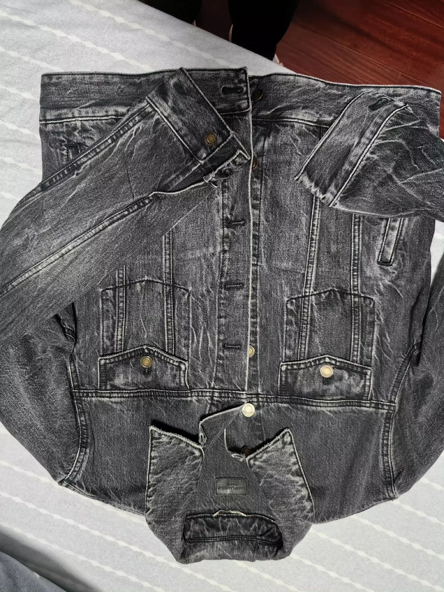 Saint Laurent Paris Saint Laurent Paris Black denim jacket Size US L / EU 52-54 / 3 - 2 Thumbnail