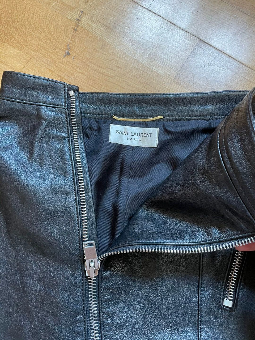Saint Laurent Paris Saint Laurent Paris Leather midi skirt Size US 34 / EU 50 - 2 Thumbnail