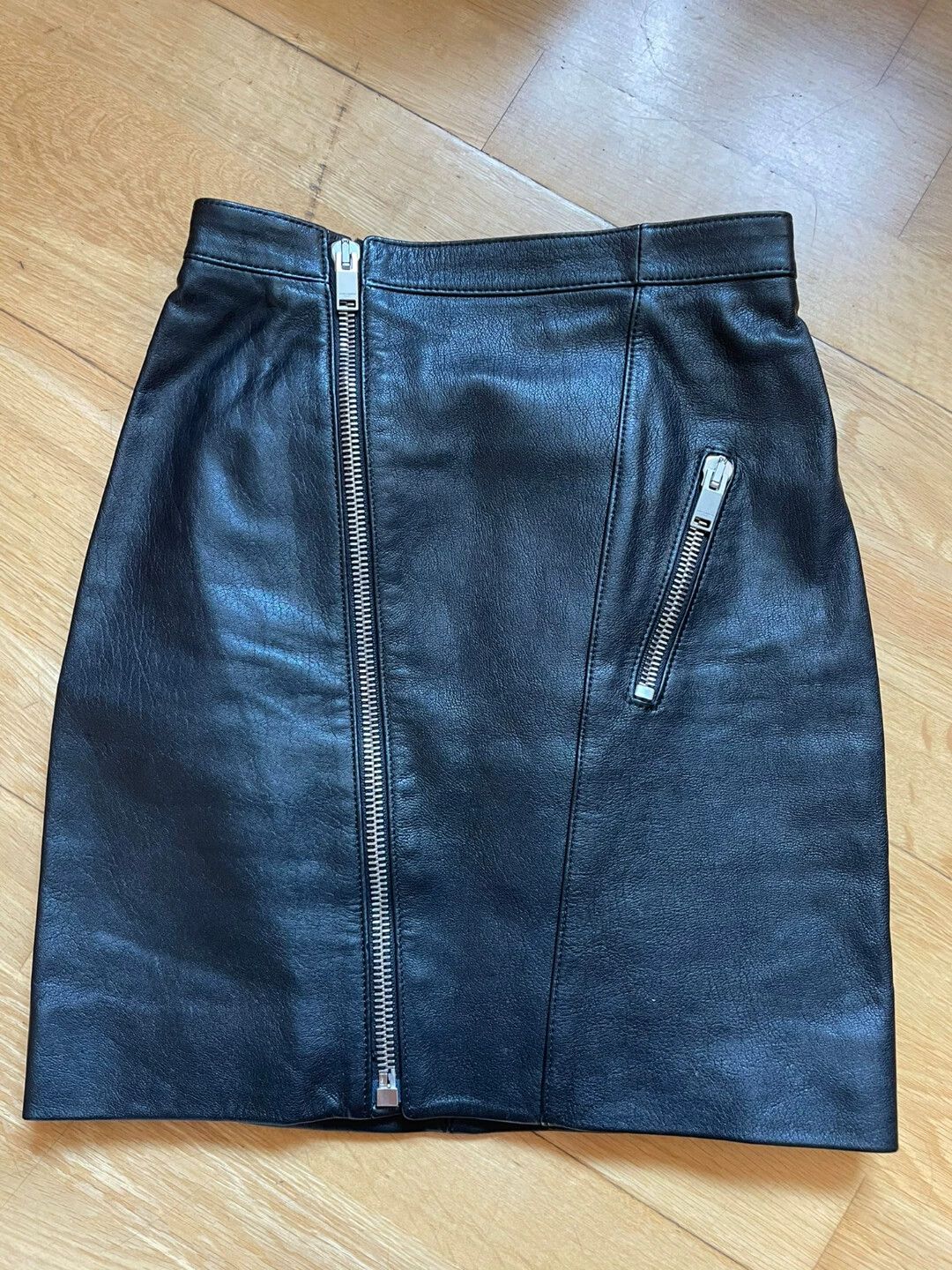 Saint Laurent Paris Saint Laurent Paris Leather midi skirt Size US 34 / EU 50 - 3 Thumbnail