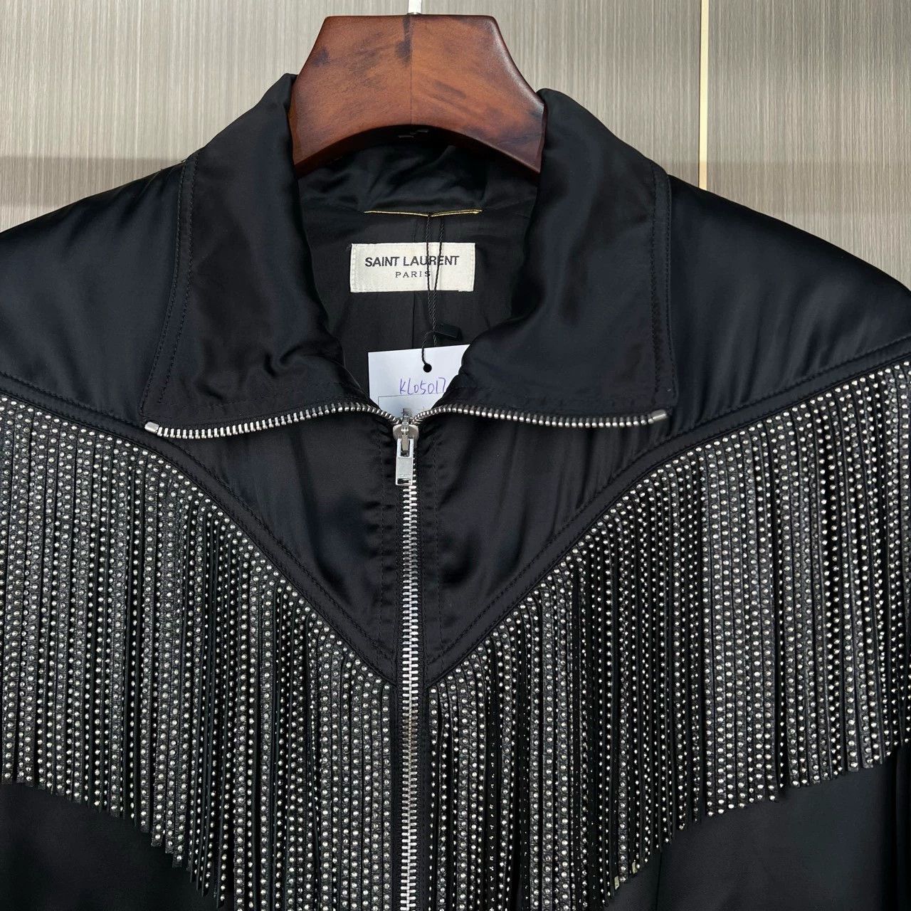 Saint Laurent Paris Saint Laurent Paris Rivet tassel silk jacket Size US M / EU 48-50 / 2 - 3 Thumbnail