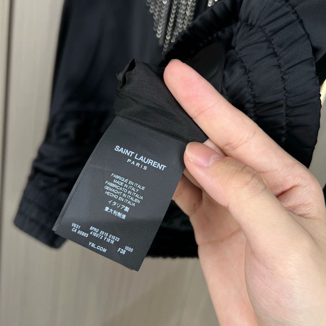 Saint Laurent Paris Saint Laurent Paris Rivet tassel silk jacket Size US M / EU 48-50 / 2 - 7 Thumbnail