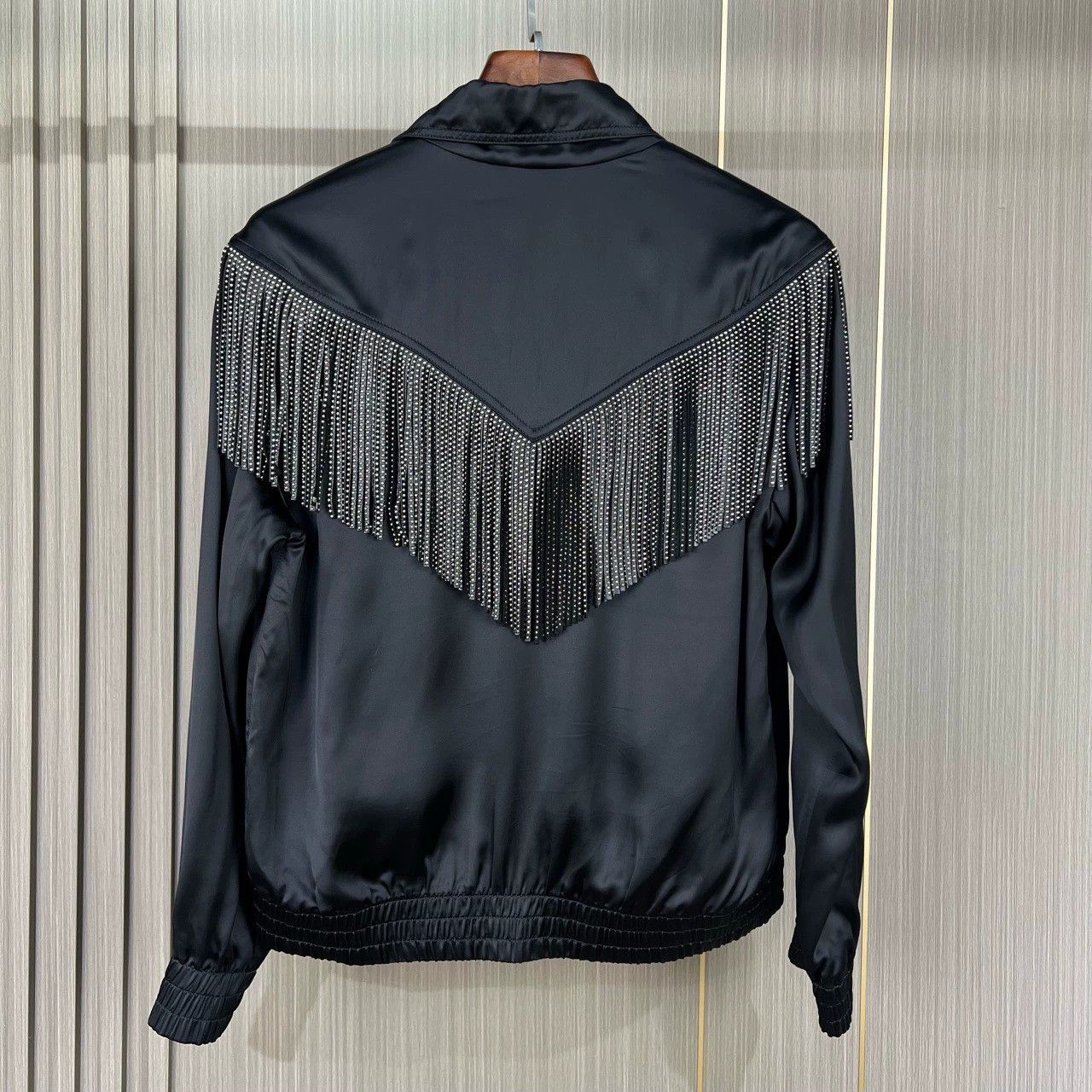 Saint Laurent Paris Saint Laurent Paris Rivet tassel silk jacket Size US M / EU 48-50 / 2 - 2 Thumbnail