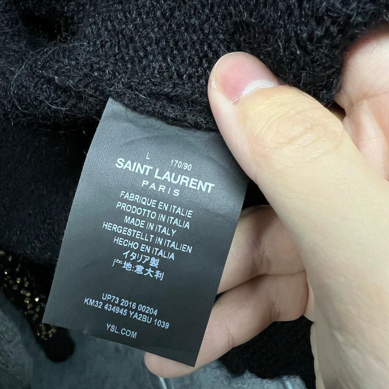 Saint Laurent Paris Saint Laurent Paris Gold foil sequin cardigan sweater Size US L / EU 52-54 / 3 - 6 Thumbnail