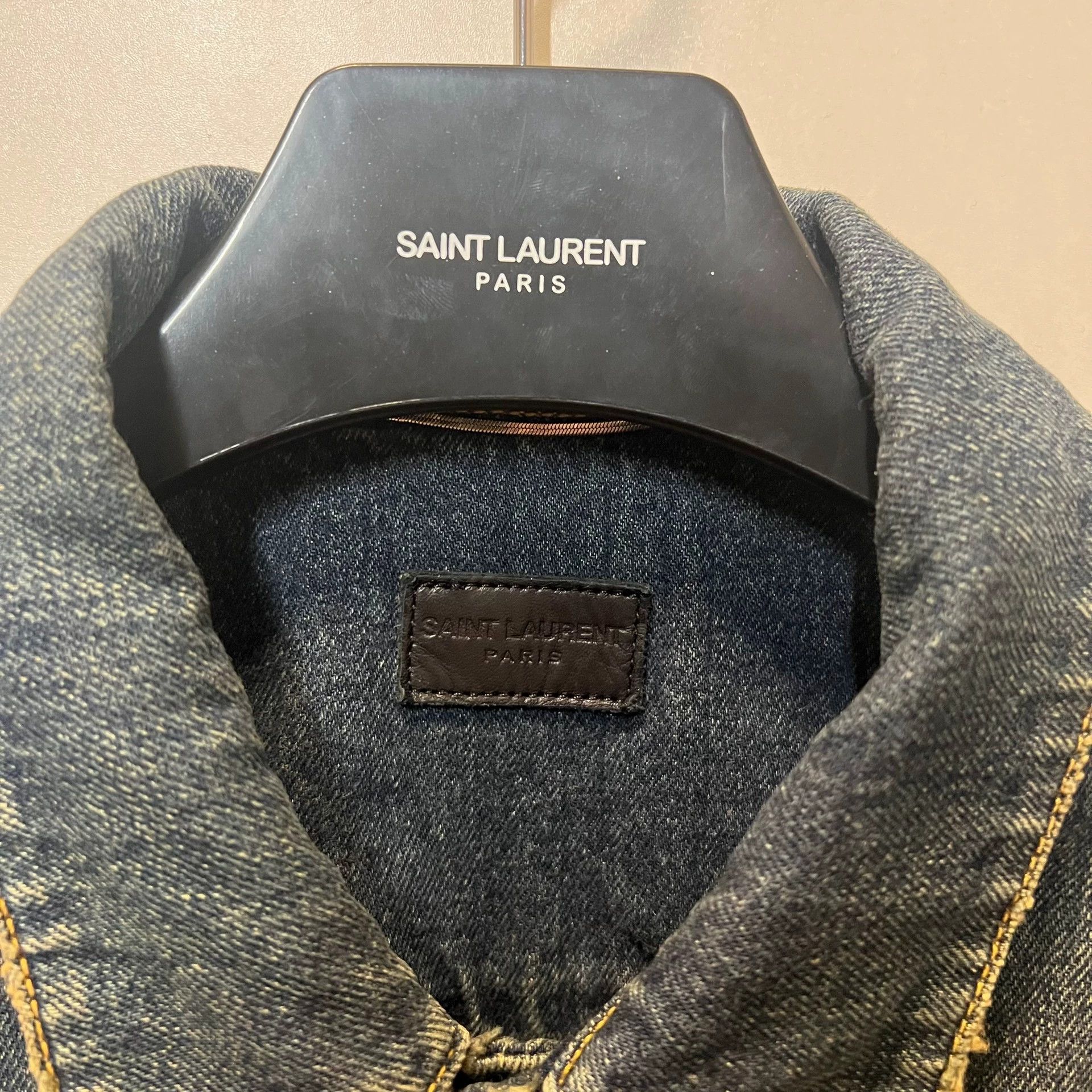 Saint Laurent Paris Saint Laurent Paris 15SS Yellow mud dyed washed denim jacket Size US S / EU 44-46 / 1 - 5 Thumbnail
