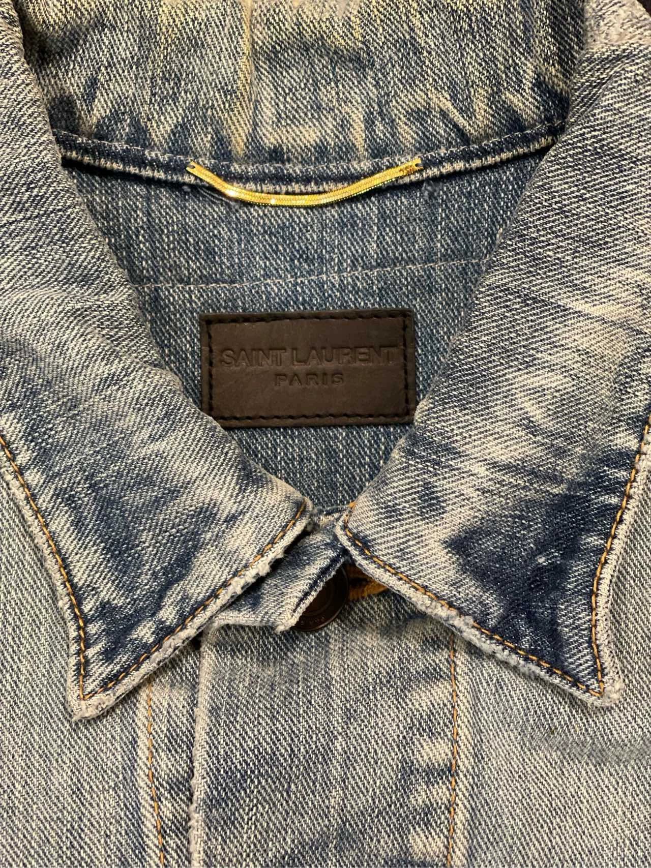 Saint Laurent Paris Saint Laurent Paris Embroidered denim jacket on the back Size US M / EU 48-50 / 2 - 3 Thumbnail