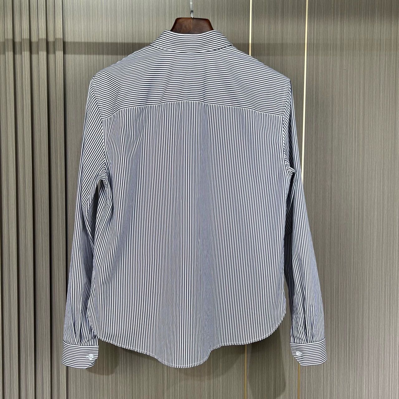 Saint Laurent Paris Embroidered striped shirt