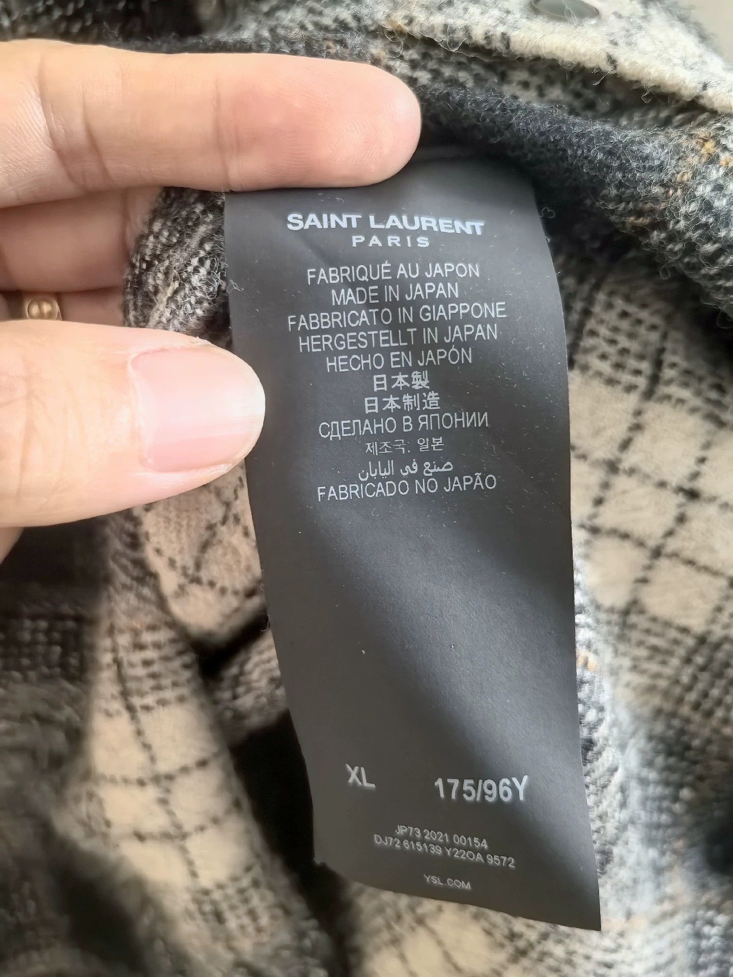 Saint Laurent Paris Saint Laurent Paris Wool plaid shirt Size US L / EU 52-54 / 3 - 5 Thumbnail