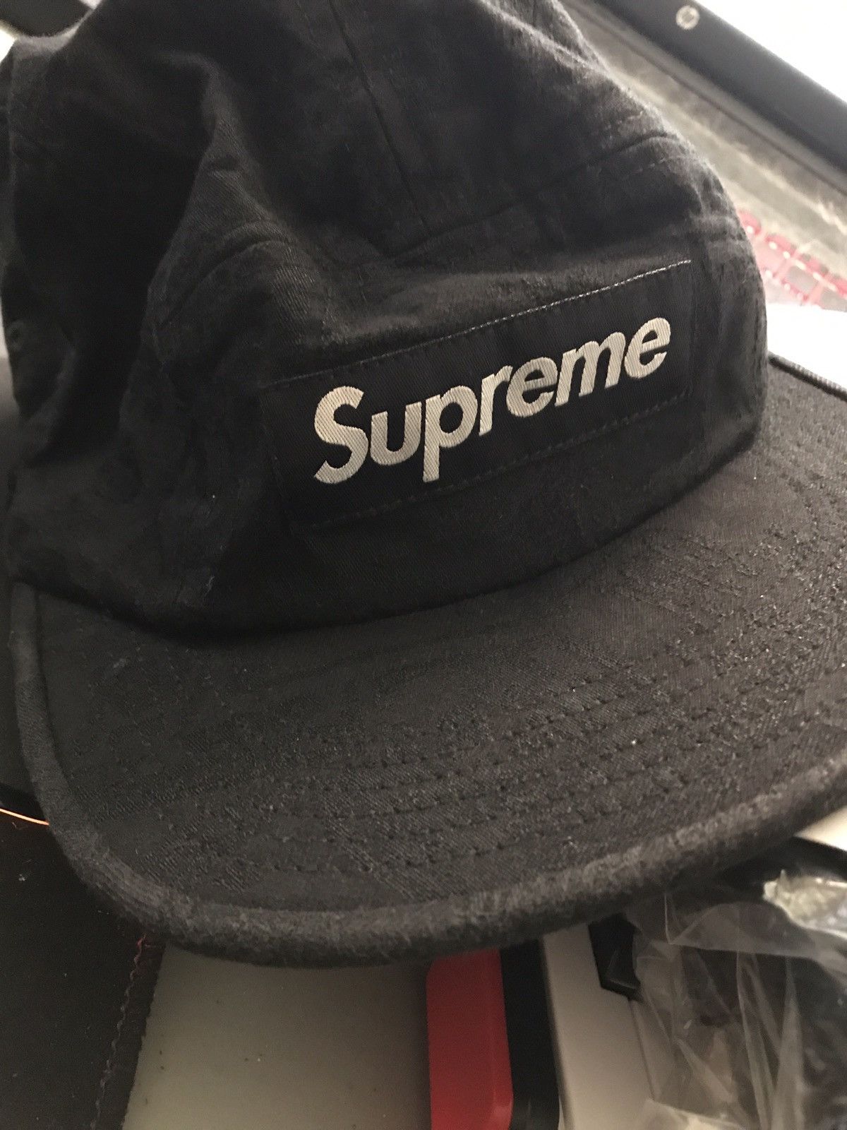 Supreme - Green Jacquard Woven 100 Dollar Bill Box Logo Camp Cap