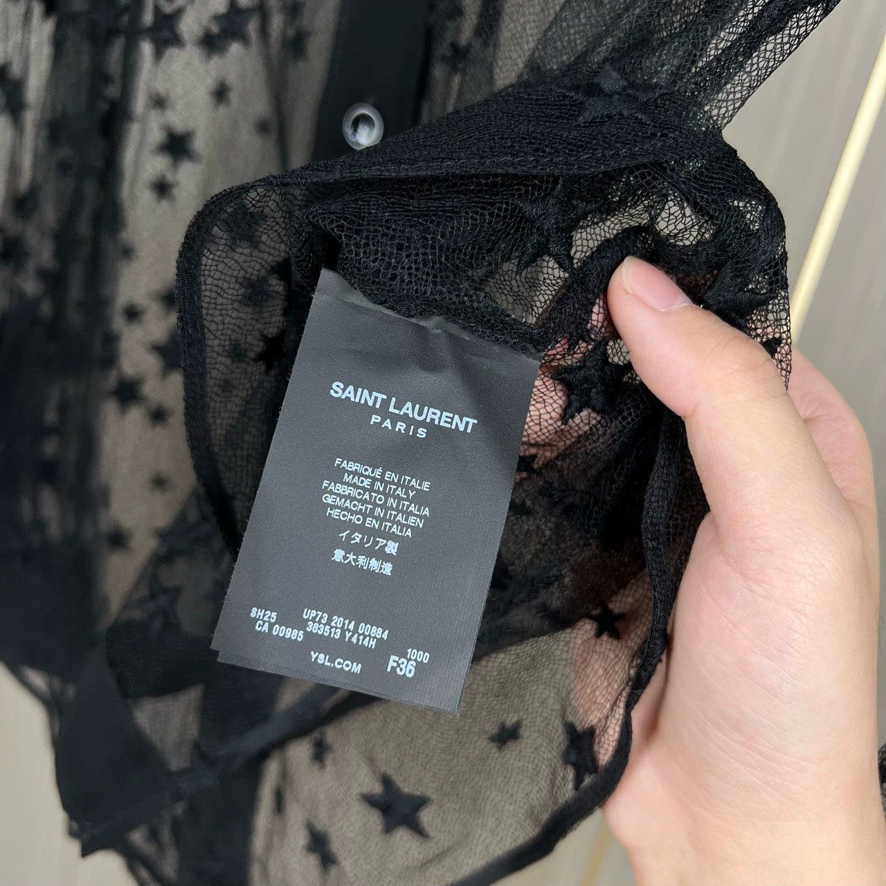 Saint Laurent Paris Saint Laurent Paris Hollow star shirt Size US XS / EU 42 / 0 - 5 Thumbnail