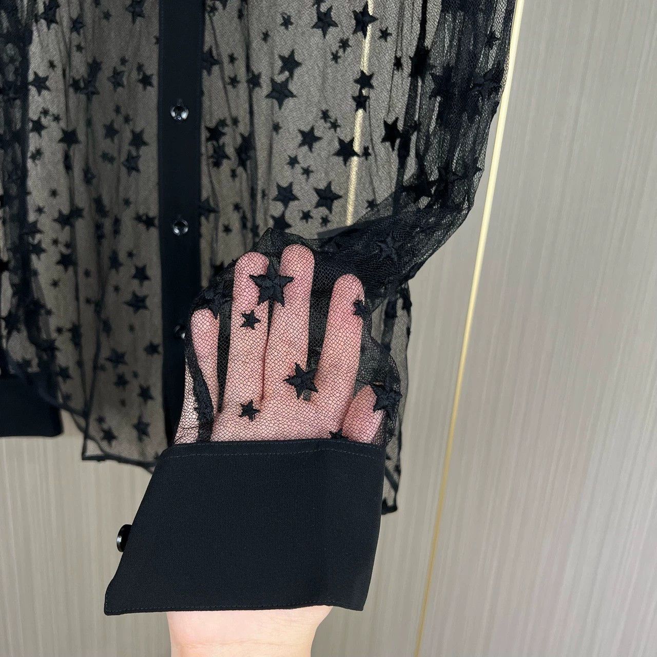 Saint Laurent Paris Saint Laurent Paris Hollow star shirt Size US XS / EU 42 / 0 - 4 Thumbnail