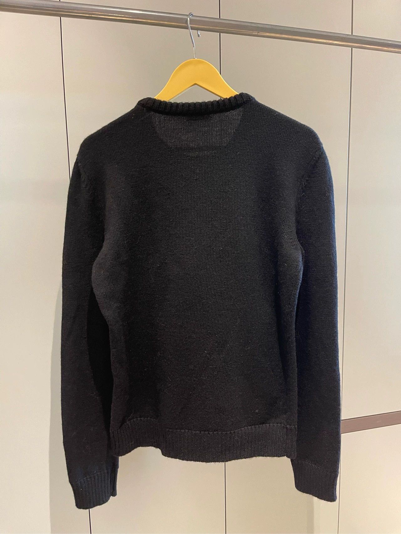 Saint Laurent Paris Saint Laurent Paris Black round neck shark sweater Size US L / EU 52-54 / 3 - 2 Thumbnail
