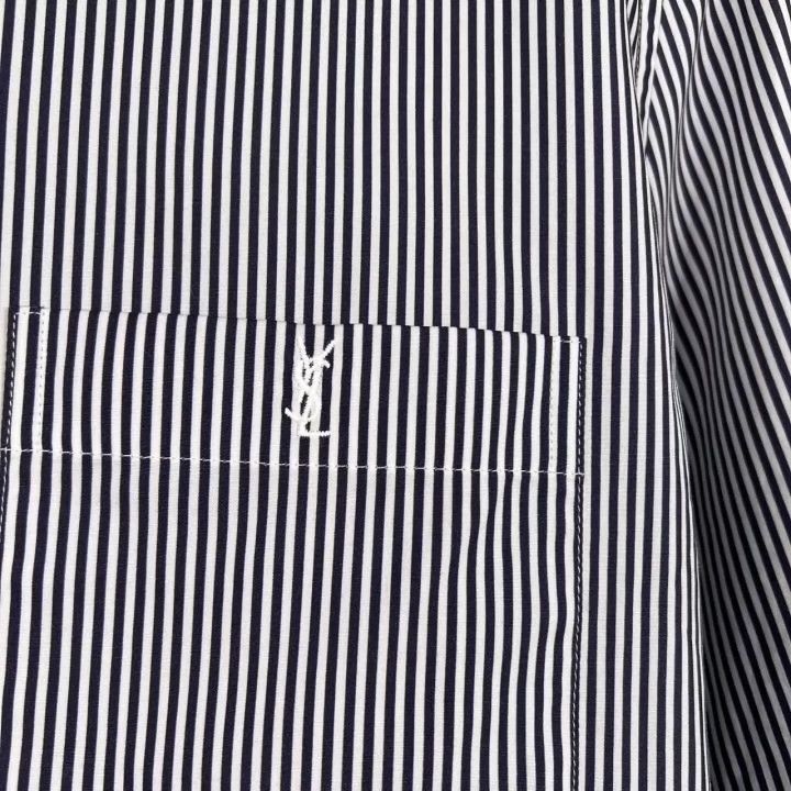 Saint Laurent Paris Saint Laurent Paris Embroidered striped shirt Size US S / EU 44-46 / 1 - 4 Thumbnail