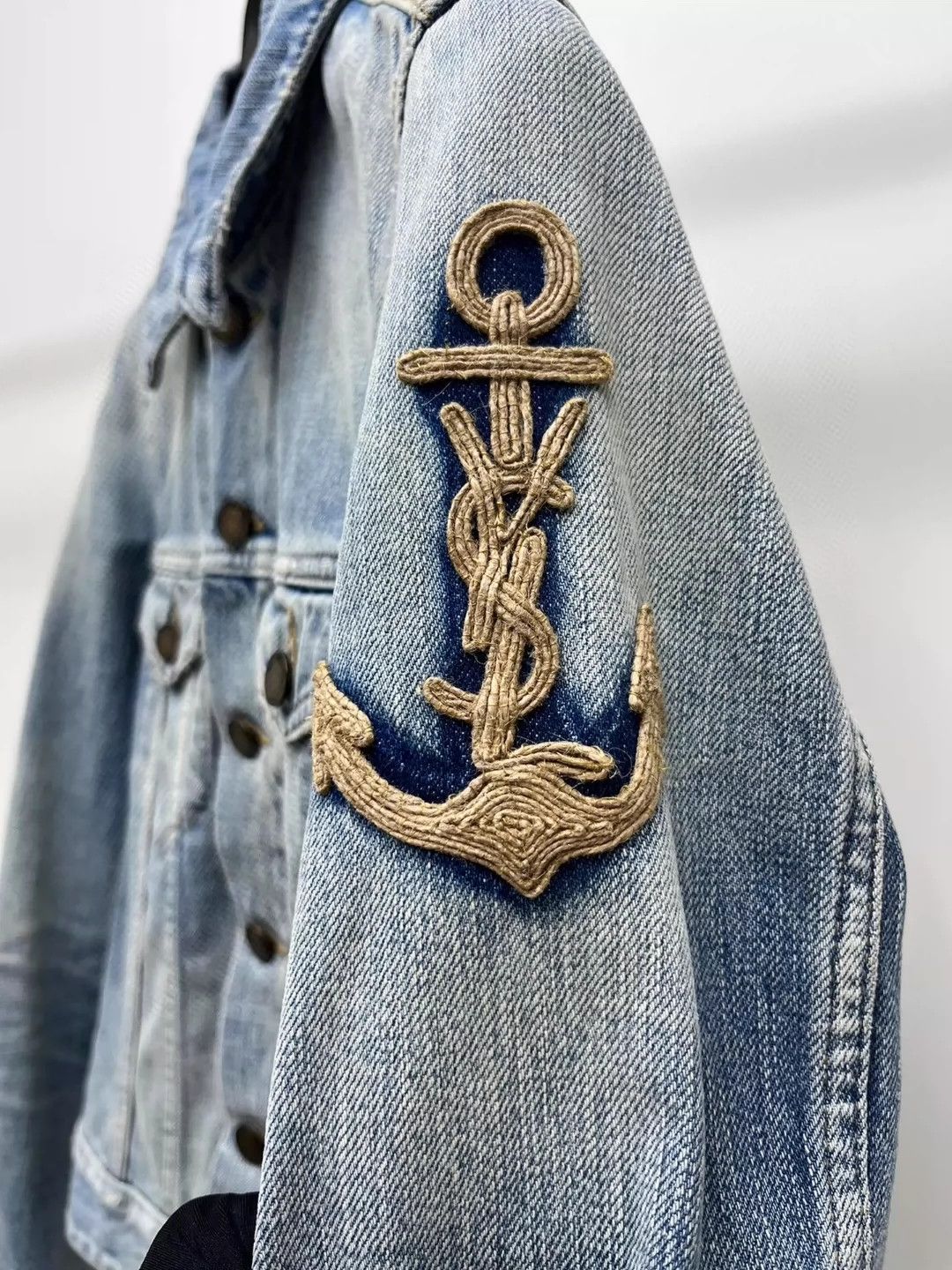 Saint Laurent Paris Saint Laurent Paris Anchor denim jacket Size US S / EU 44-46 / 1 - 3 Thumbnail