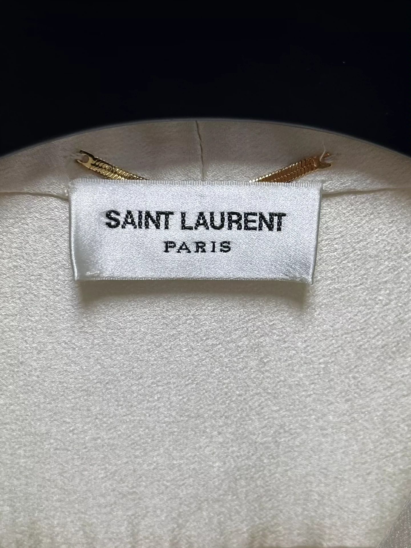 Saint Laurent Paris Saint Laurent Paris Flower knot collar ribbon silk shirt Size US XS / EU 42 / 0 - 3 Thumbnail