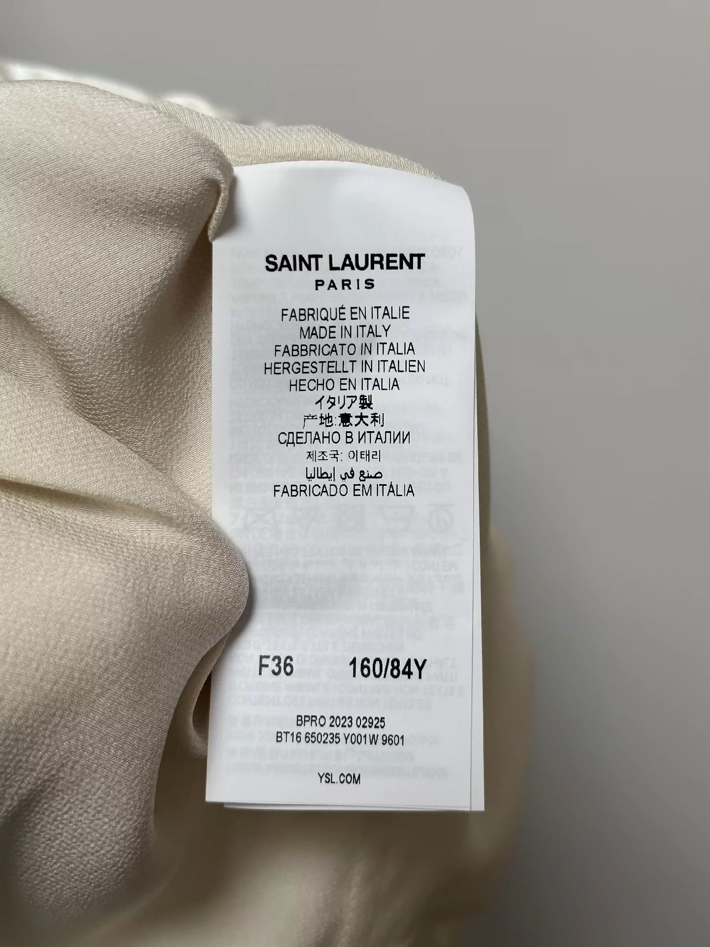 Saint Laurent Paris Saint Laurent Paris Flower knot collar ribbon silk shirt Size US XS / EU 42 / 0 - 5 Thumbnail