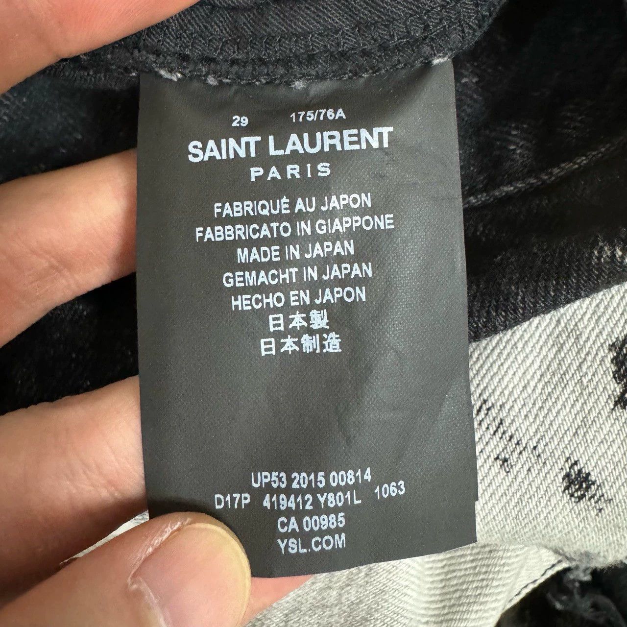 Saint Laurent Paris Saint Laurent Paris Washing knife cuts and damages jeans Size US 29 - 4 Thumbnail