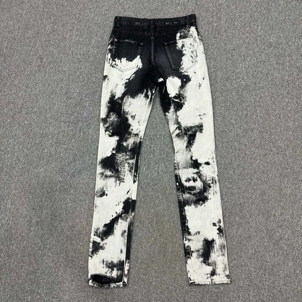 Saint Laurent Paris Saint Laurent Paris Washing knife cuts and damages jeans Size US 29 - 2 Thumbnail