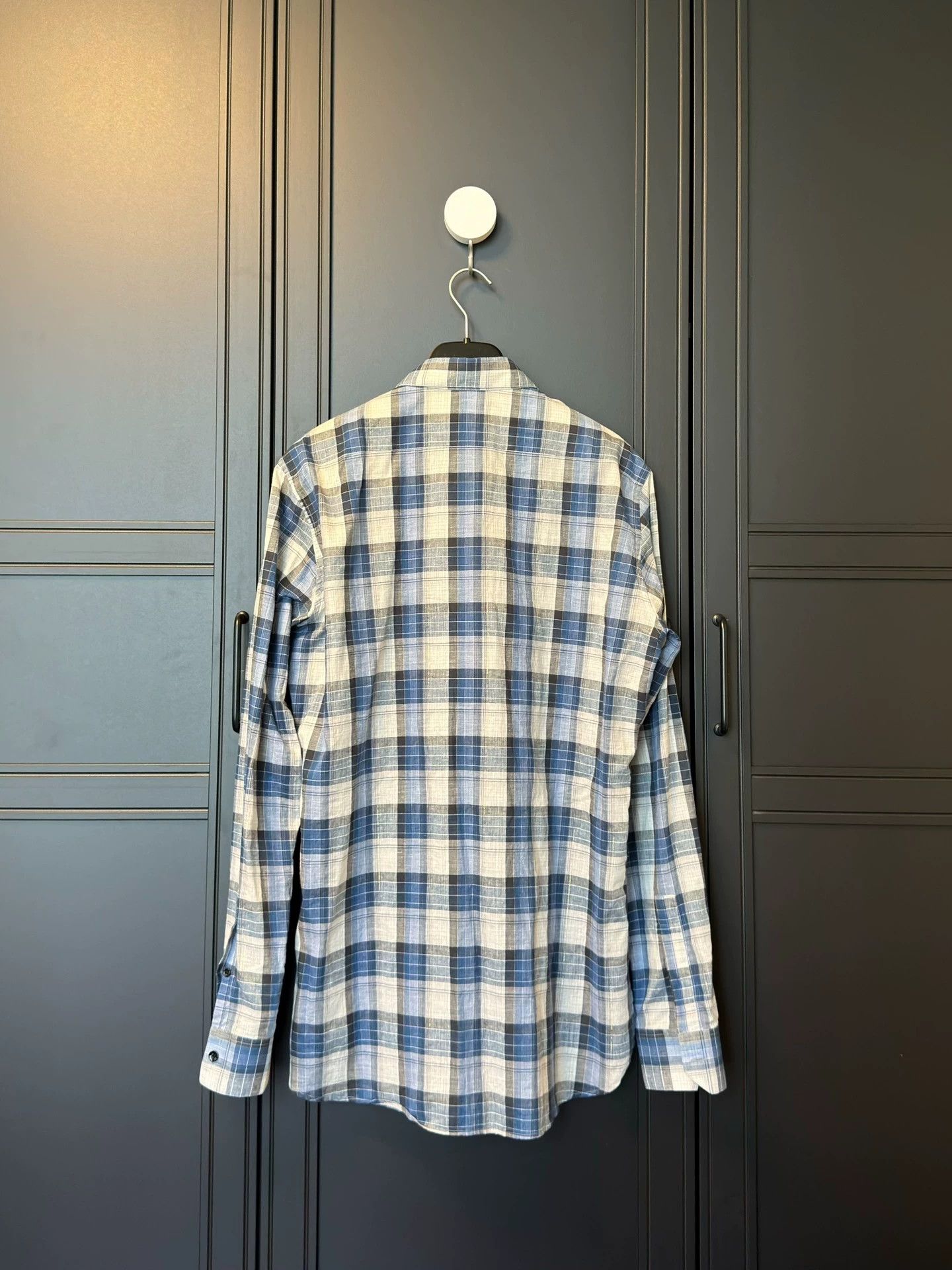 Saint Laurent Paris Saint Laurent Paris Blue plaid shirt Size US S / EU 44-46 / 1 - 2 Thumbnail