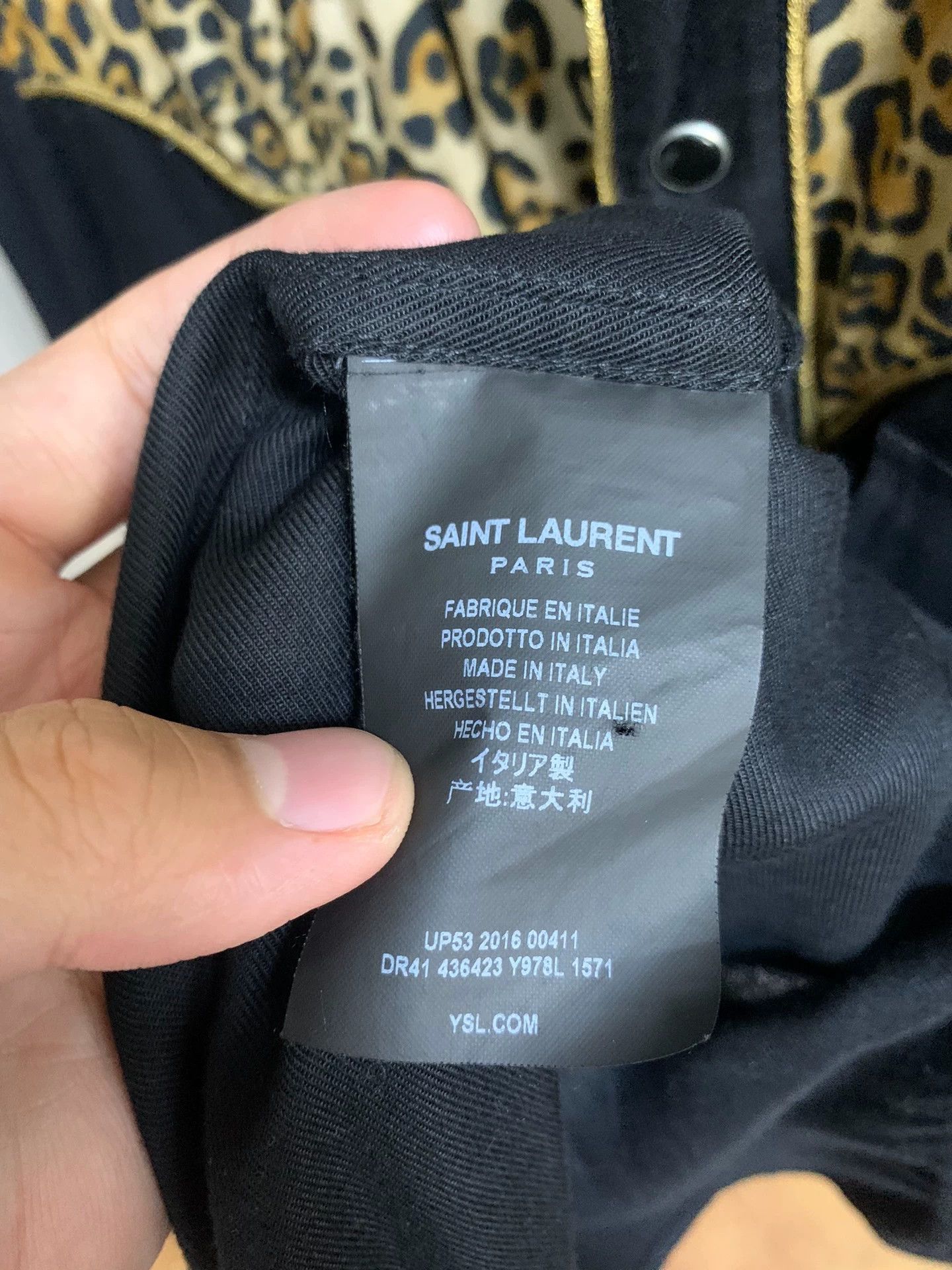 Saint Laurent Paris Saint Laurent Paris Leopard print patchwork shirt Size US S / EU 44-46 / 1 - 4 Thumbnail