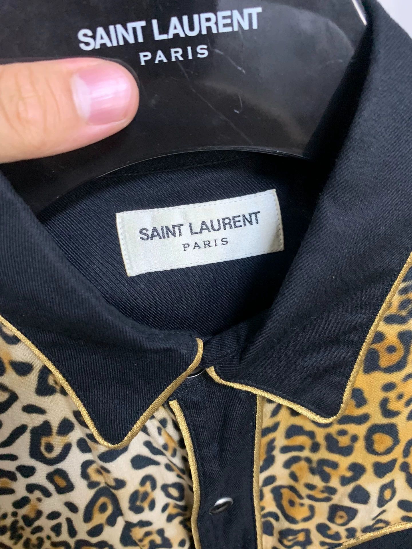 Saint Laurent Paris Saint Laurent Paris Leopard print patchwork shirt Size US S / EU 44-46 / 1 - 2 Thumbnail