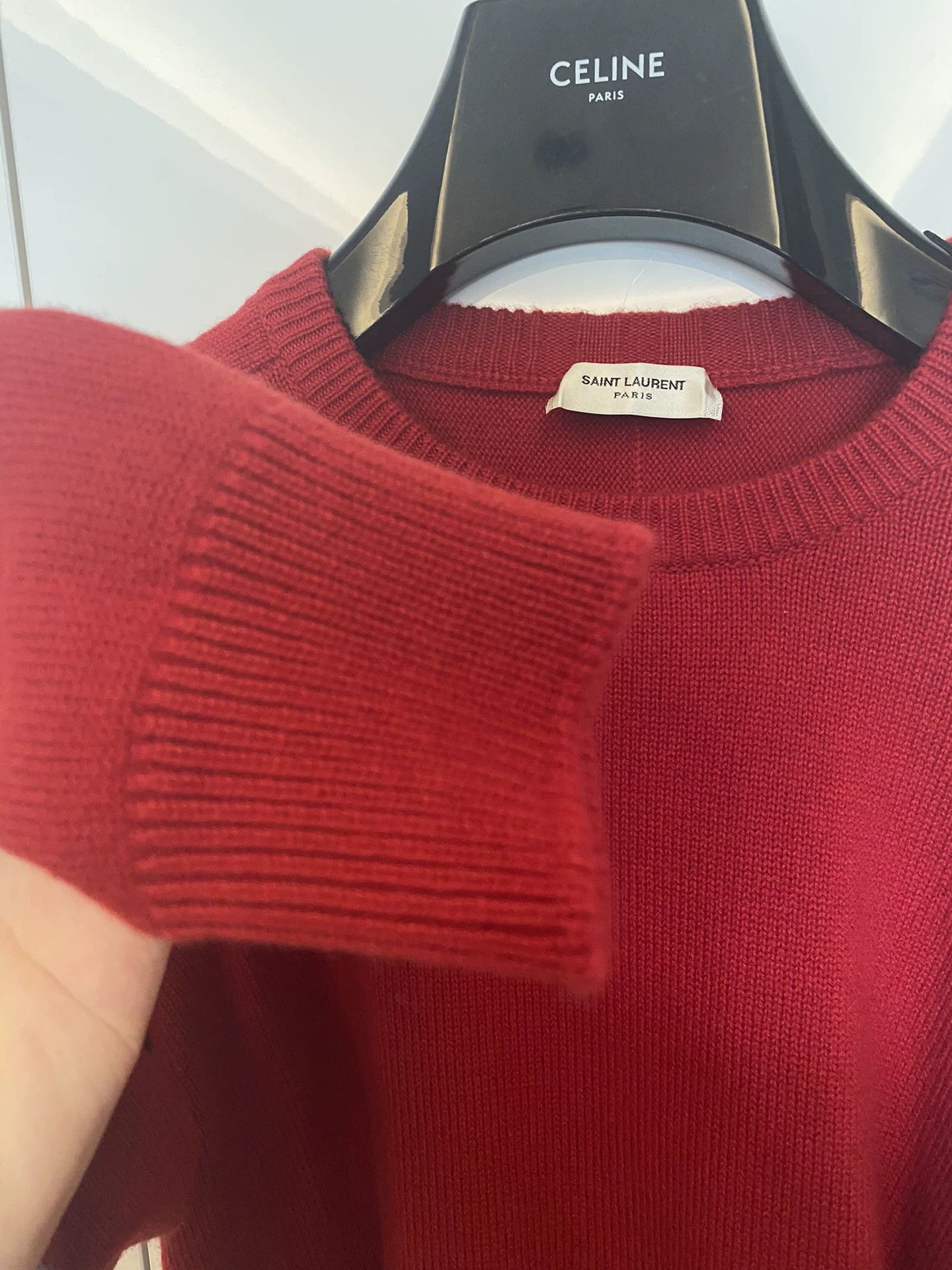 Saint Laurent Paris Saint Laurent Paris Red cashmere sweater Size US XS / EU 42 / 0 - 8 Thumbnail