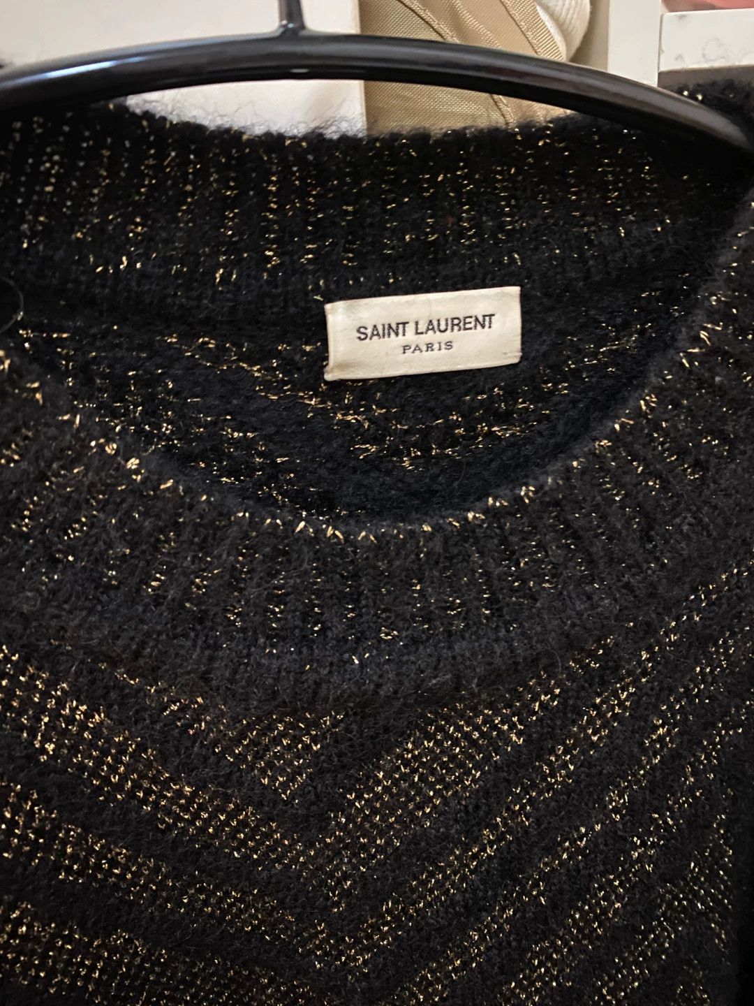 Saint Laurent Paris Saint Laurent Paris Black sequin sweater Size US XS / EU 42 / 0 - 2 Thumbnail