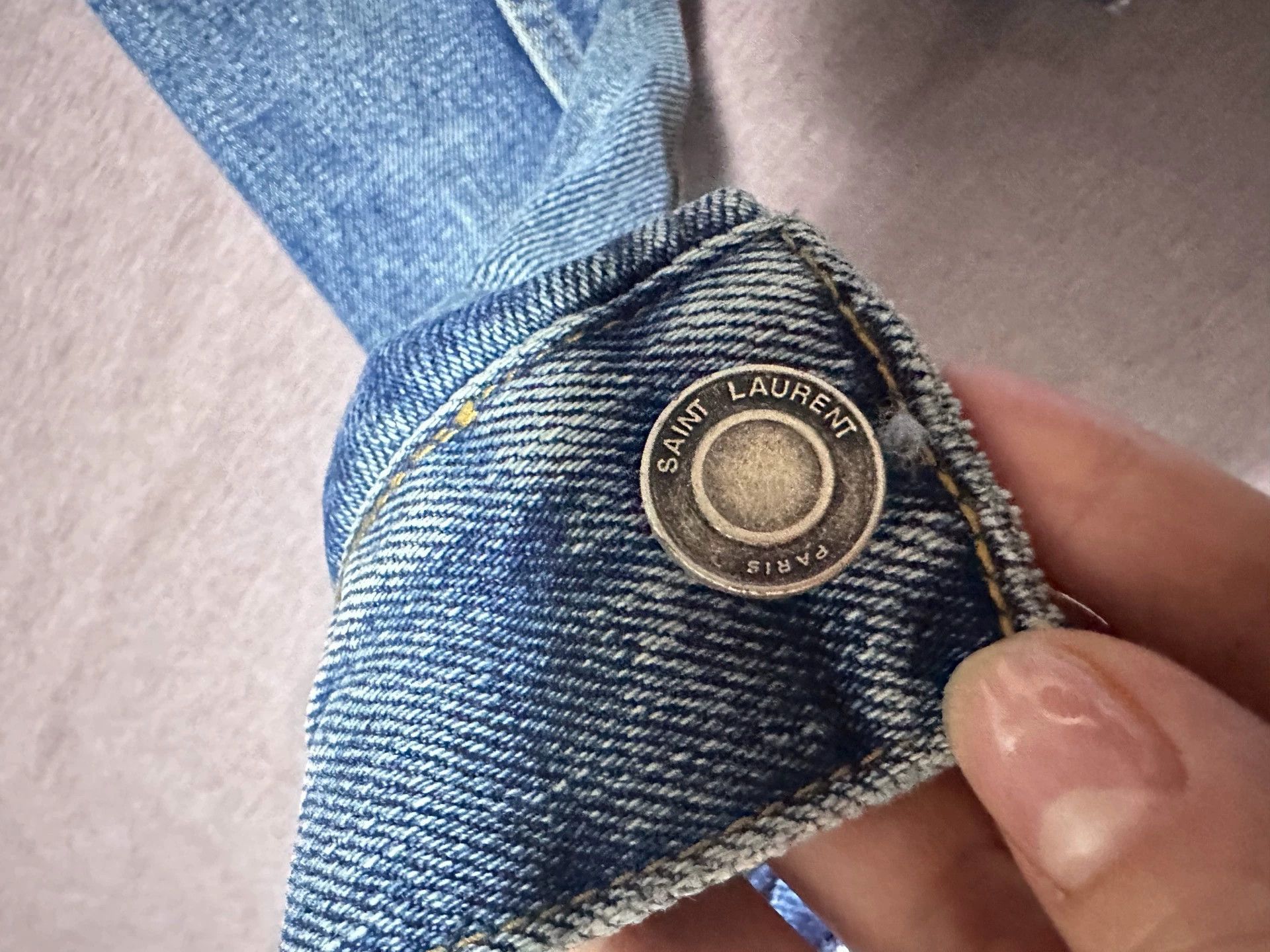 Saint Laurent Paris Saint Laurent Paris Blue denim jacket Size US XS / EU 42 / 0 - 2 Thumbnail