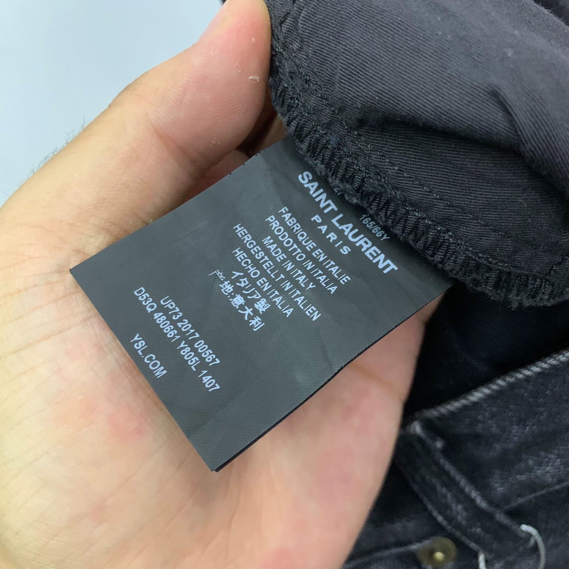 Saint Laurent Paris Saint Laurent Paris Black Embroidered Jeans Size US 27 - 6 Thumbnail