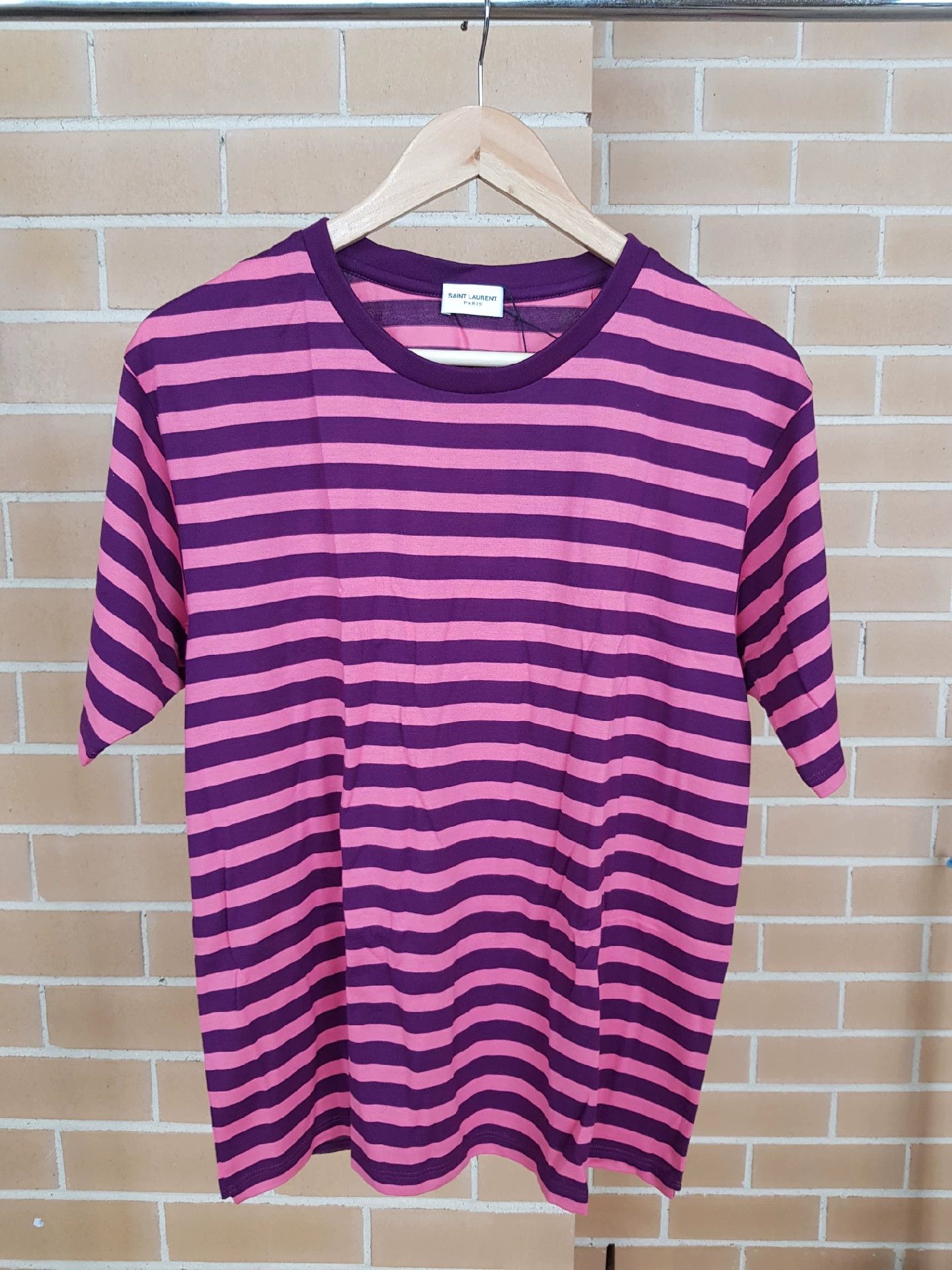 Saint Laurent Paris Saint Laurent Paris Striped short sleeve Size US XS / EU 42 / 0 - 6 Thumbnail