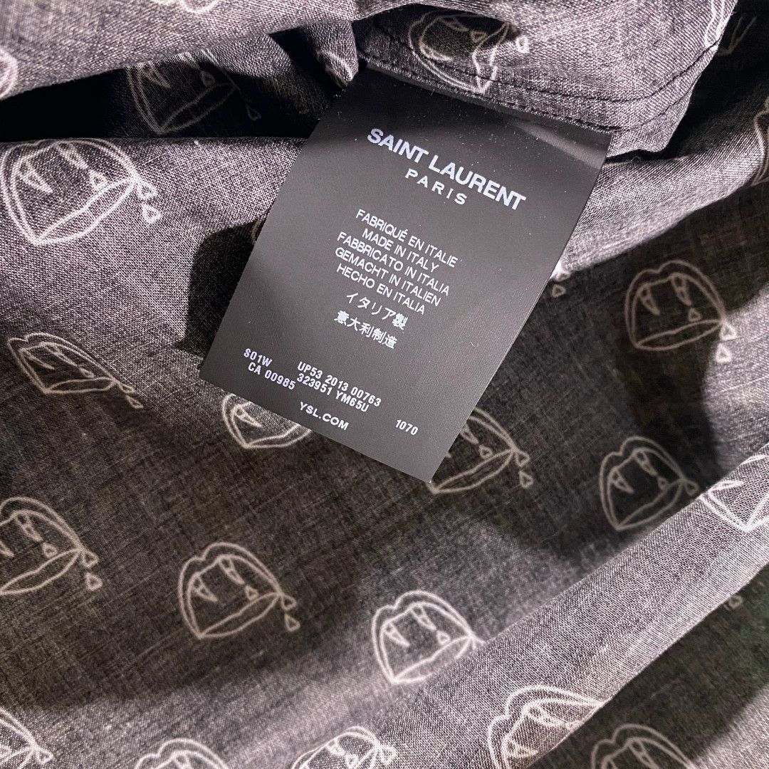 Saint Laurent Paris Saint Laurent Paris Blood Teeth Shirt Size US S / EU 44-46 / 1 - 5 Thumbnail